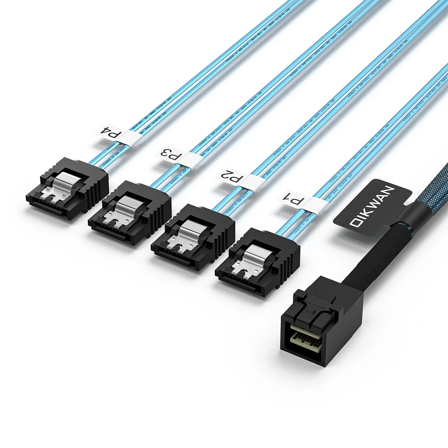 Internal Mini SAS to SATA Cable, SFF-8643 to SATA Forward Breakout Compatible with Raid Controller Hard Drive (3.3ft) 3.3ft - Image 2