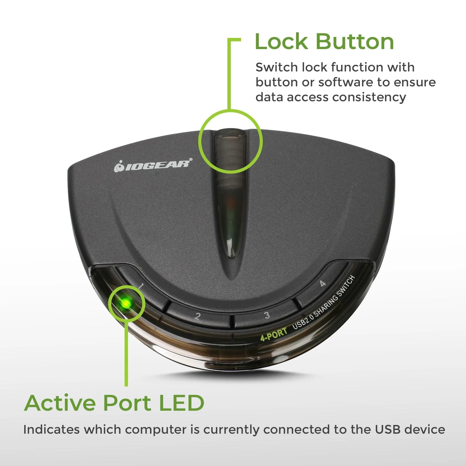 IOGEAR 4-Port USB 2.0 Automatic Printer Switch, GUB431 4 Computer - Image 8