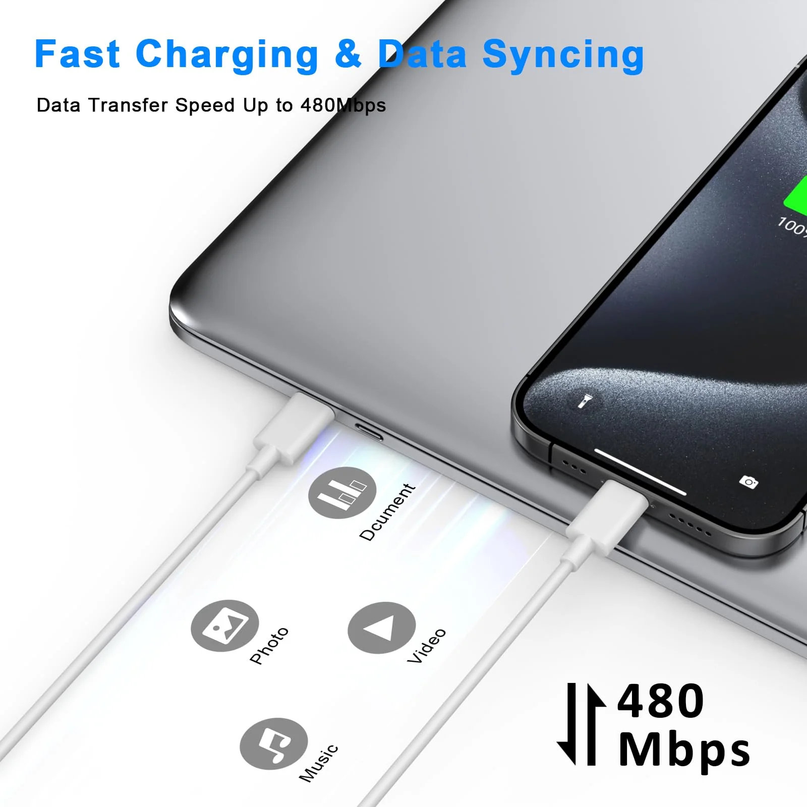 iPhone 16 15 Charger Fast Charging 10 FT, 2 Pack 20W USB C Wall Charger with 10FT Long Type C Charger Fast Charging Cable for iPhone 16/16 Plus/16 Pro/16 Pro Max/15/15 Pro/15 Pro Max/15 Plus White 10FT C - Image 6