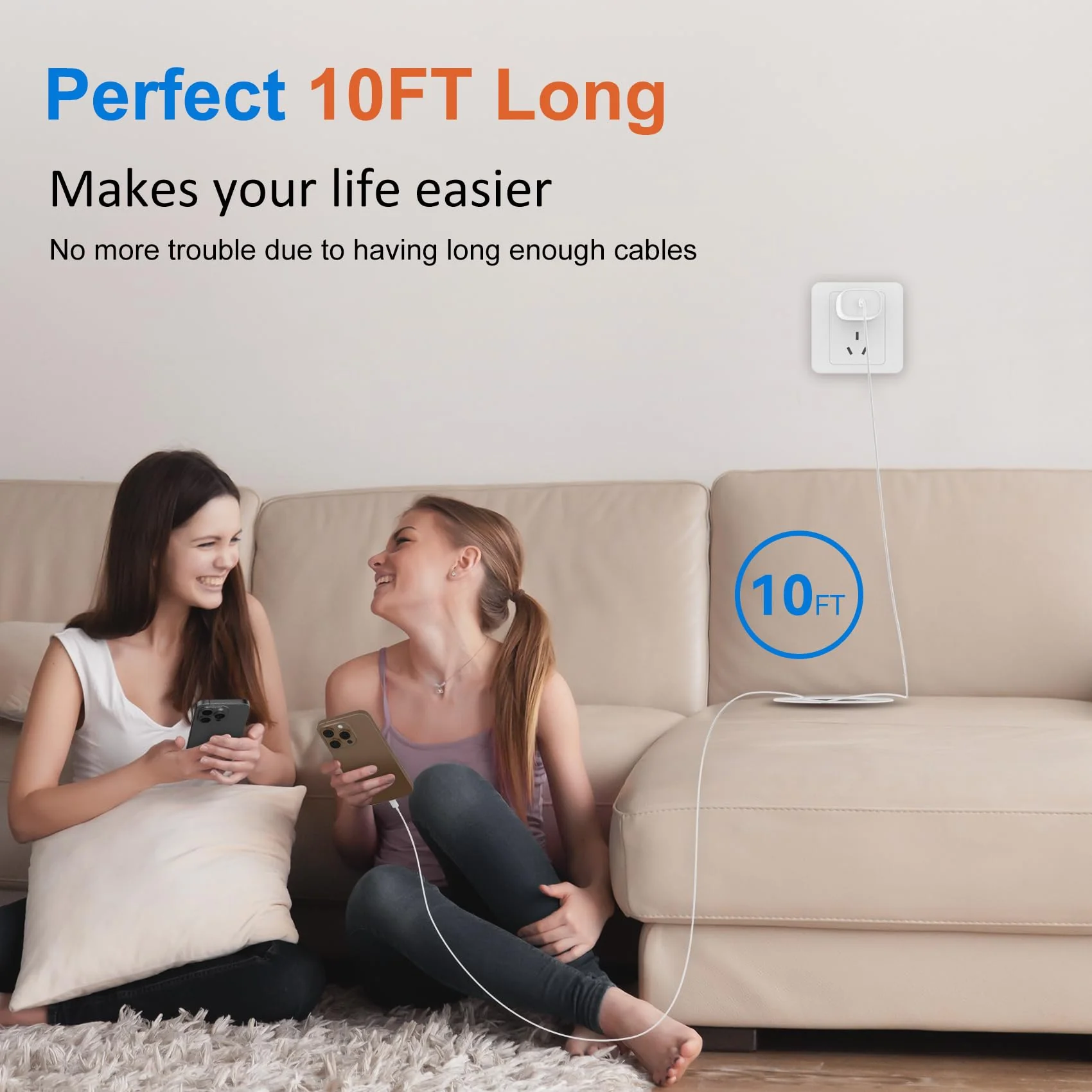 iPhone 16 15 Pro Max Charger Fast Charging, 30W USB C iPhone 15 16 Pro Max Fast Charger Block with 10FT Long USB C Charging Cable for iPhone 16 Pro Max/16 Pro/15 Pro Max,iPad,Samsung Galaxy S24 Ultra White - Image 6