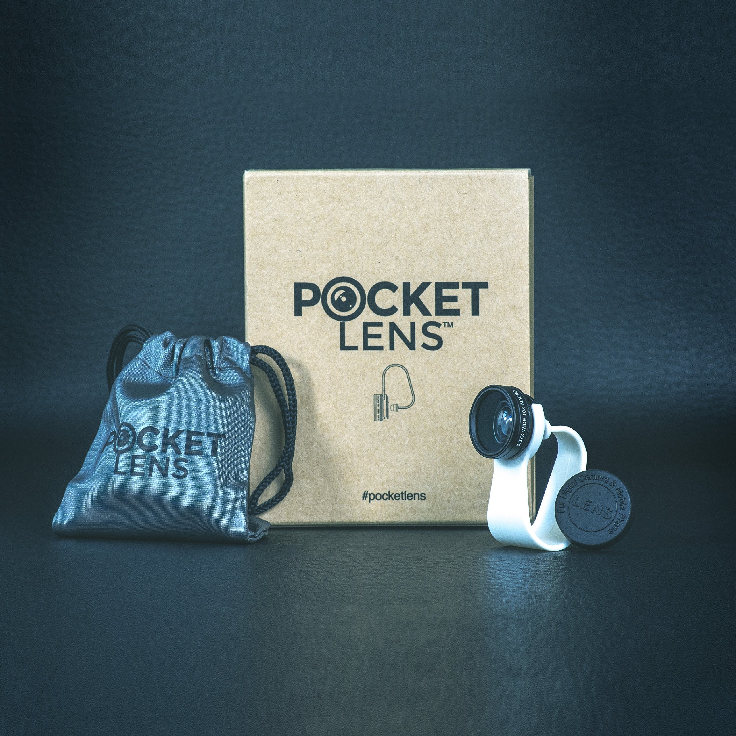 iPhone Camera Lens 2-in-1 by Pocket Lens, Macro and Wideangle Lens, Fits All iPhones, iPads, Samsung, Google Phones, Alternative to Olloclip, Comes with Waterproof Pouch - Image 2