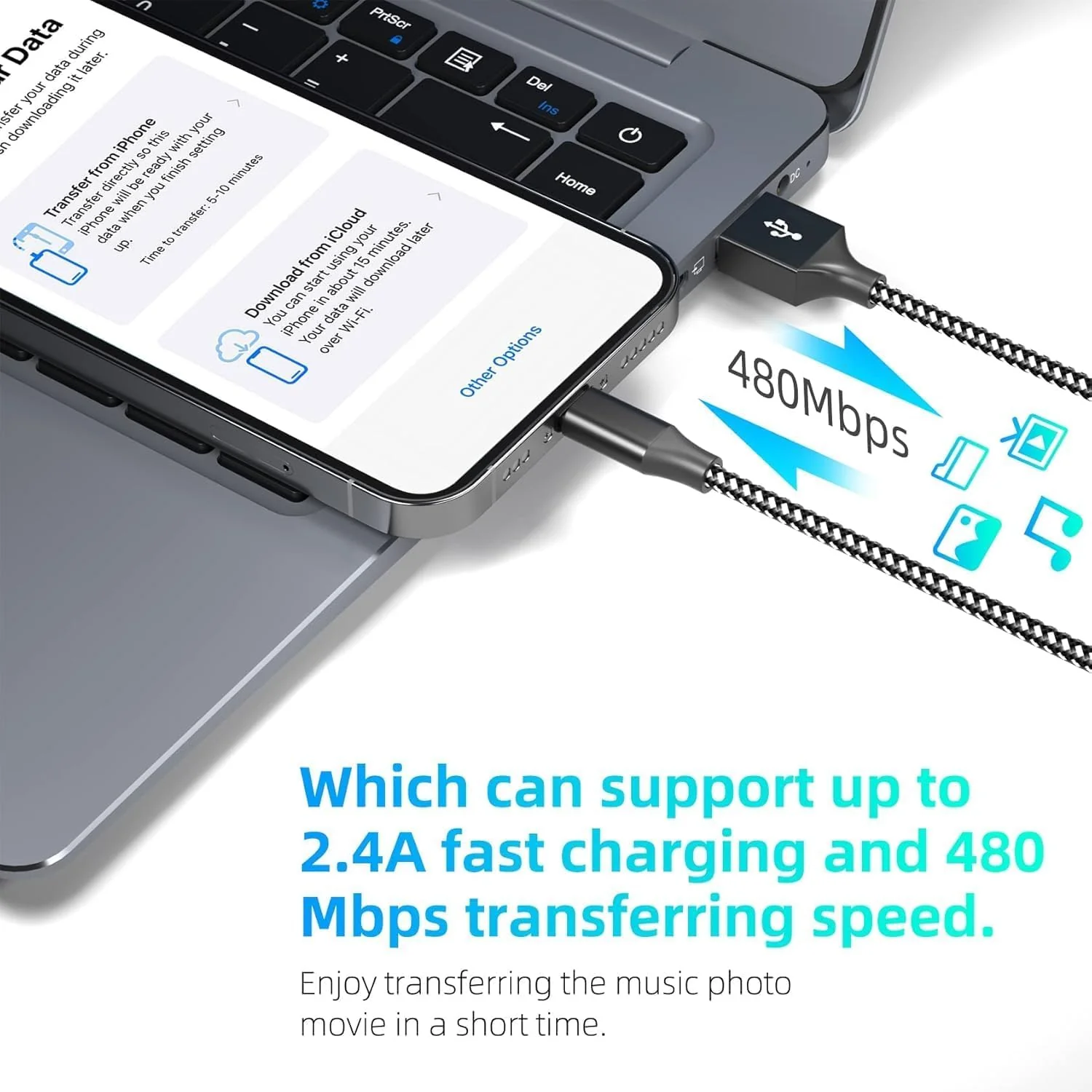 iPhone Charger,3 Pack 10 FT iPhone Charger Fast Charging Cord Apple MFi Certified Lightning Cable Nylon Braided Compatible with iPhone 14 13 12 11 Pro Max XR XS X 8 7 6 Plus SE iPad and More - Image 4