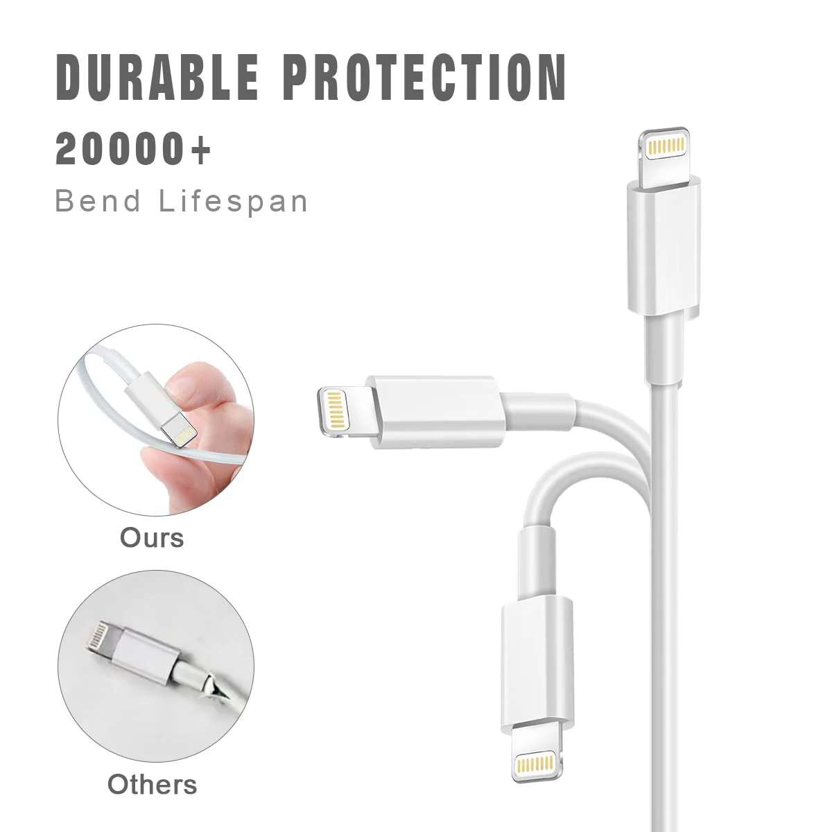 iPhone Charger, 5Pack(6/6/6/10/10FT) [Apple MFi Certified] Apple Charging Cables Lightning Cable Fast iPhone Charging Cord for iPhone 14/13/12/11/11Pro/11Max/ X/XS/XR/XS 6/6/6/10/10FT - Image 2