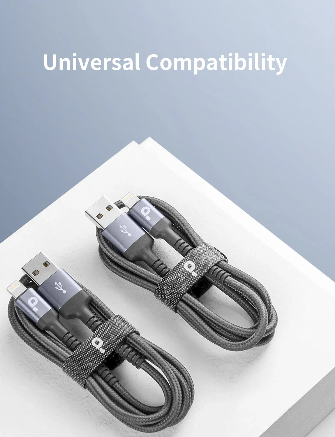 iPhone Charger Cable 2Pack 6FT, Nylon Braided Lightning Cable, [Apple MFi Certified] Fast Charging iPhone Charger Cord Compatible with iPhone 14 13 12 11 Pro Max XR XS X 8 7 6 Plus iPad and More Grey - Image 7