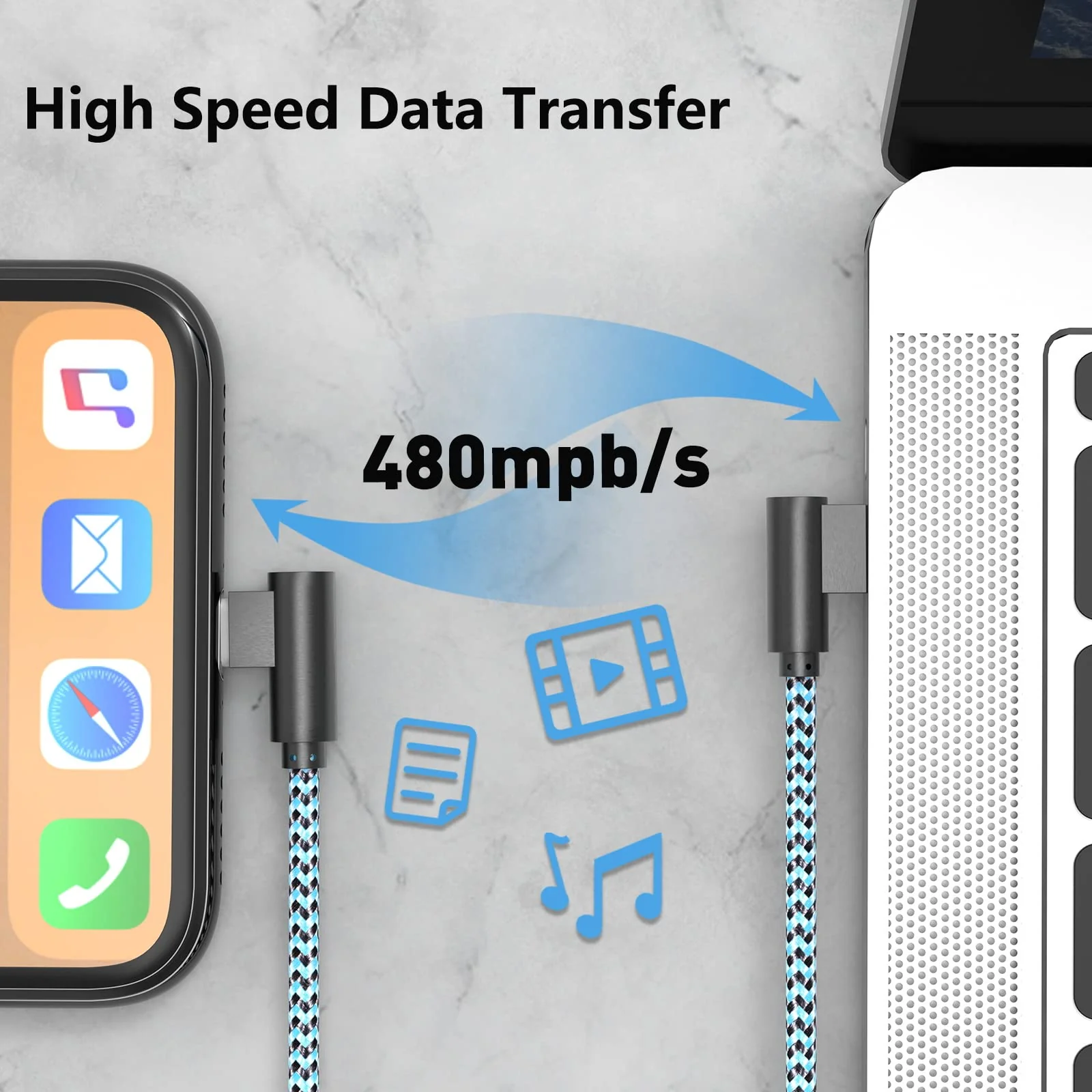 iPhone Charger Cord Lightning Cable 10 ft 3 Pack iPhone Charging Cable Long iPhone 11 Charger 10ft [Apple Certified] Nylon Braided Fast Charging for 13 mini/13/12/11 Pro MAX/XR/XS/8/7/Plus/6S/SE/iPad… - Image 5
