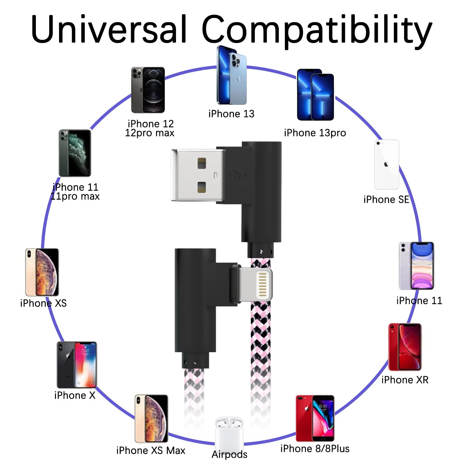 iPhone Charger Cord Lightning Cable 10 ft 3 Pack iPhone Charging Cable Long iPhone 11 Charger 10ft [Apple Certified] Nylon Braided Fast Charging for 13 mini/13/12/11 Pro MAX/XR/XS/8/7/Plus/6S/SE/iPad… - Image 6