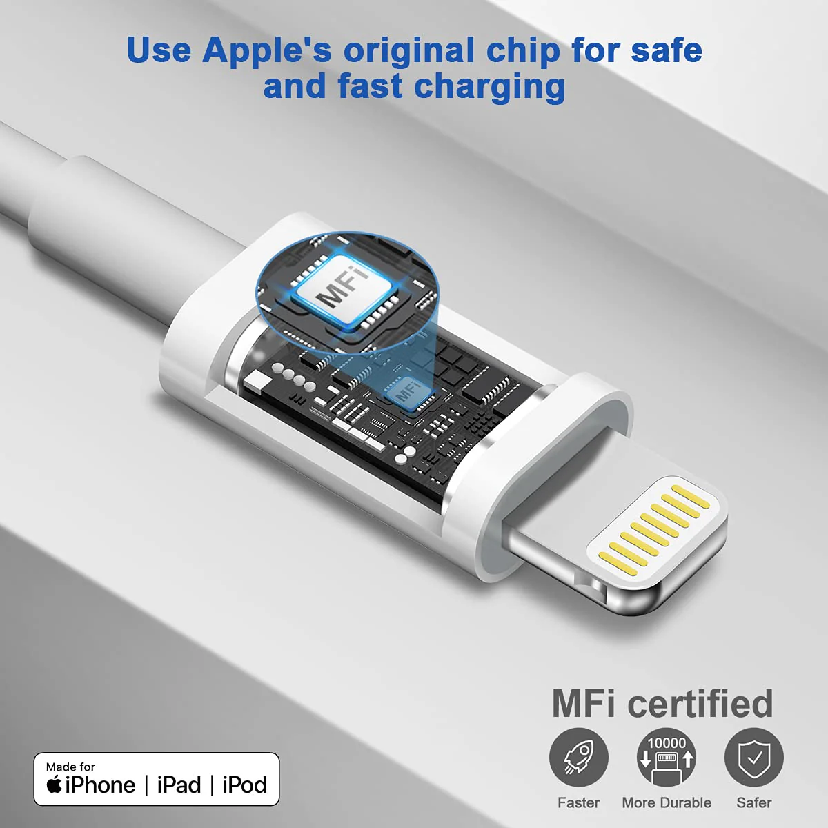 iPhone Fast Charger 【Apple MFi Certified】[4-Pack] USB C Wall Charger Fast Charging 20W PD Adapter with 6FT Charging Cable Compatible with iPhone 13/12/11 Pro Max,Mini,Pro/XR/iPad - Image 4