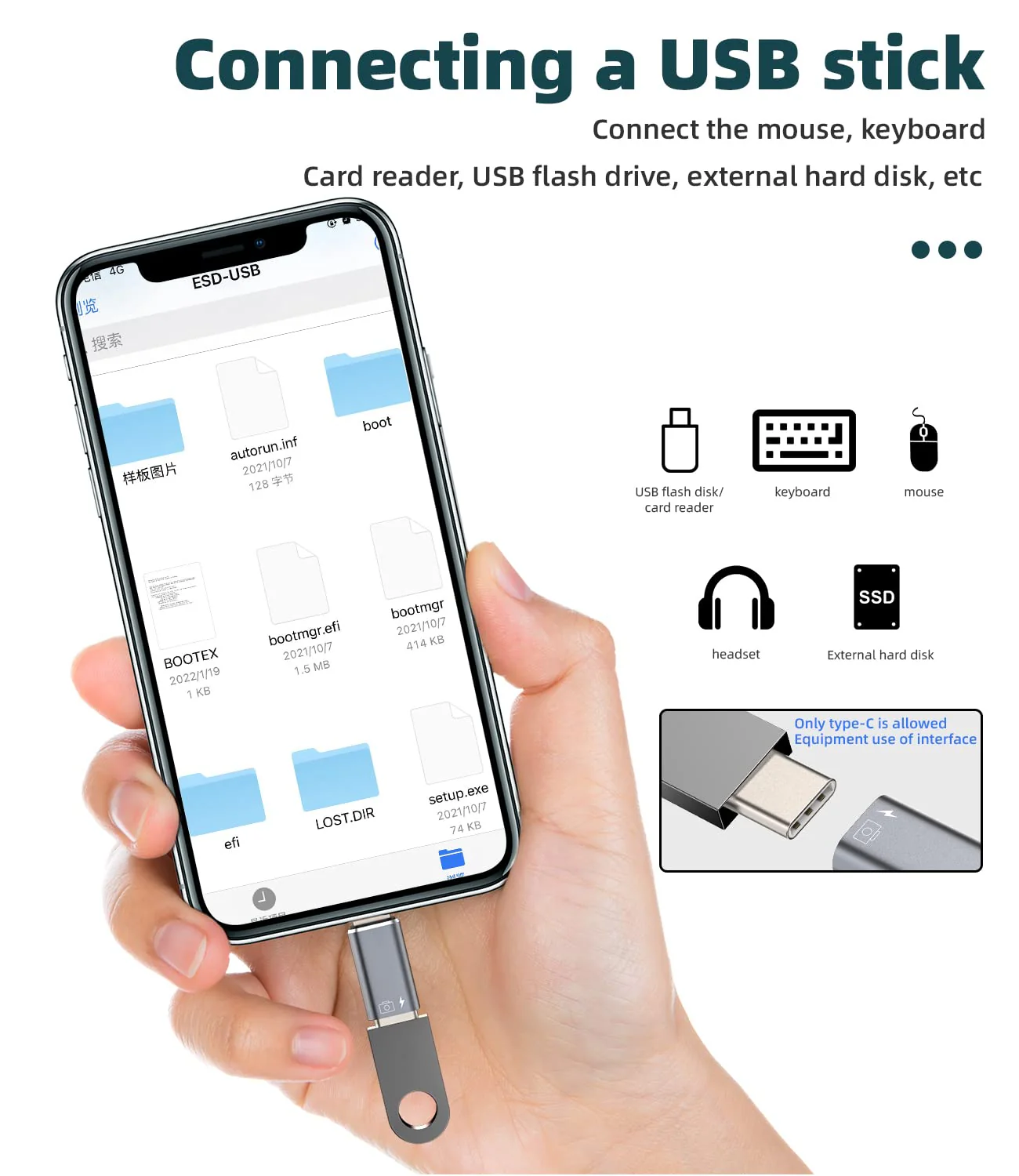 iPhone OTG Adapter USB C Female to Lightning Male(2Pack)Apple Charger Data Sync Dongle Type-c Camera Card Reader Flash Drive Keyboard Mouse U Disk Converter for 14 13 11 12 Pro Max Xr X Xs 8 7 Se Plus - Image 3