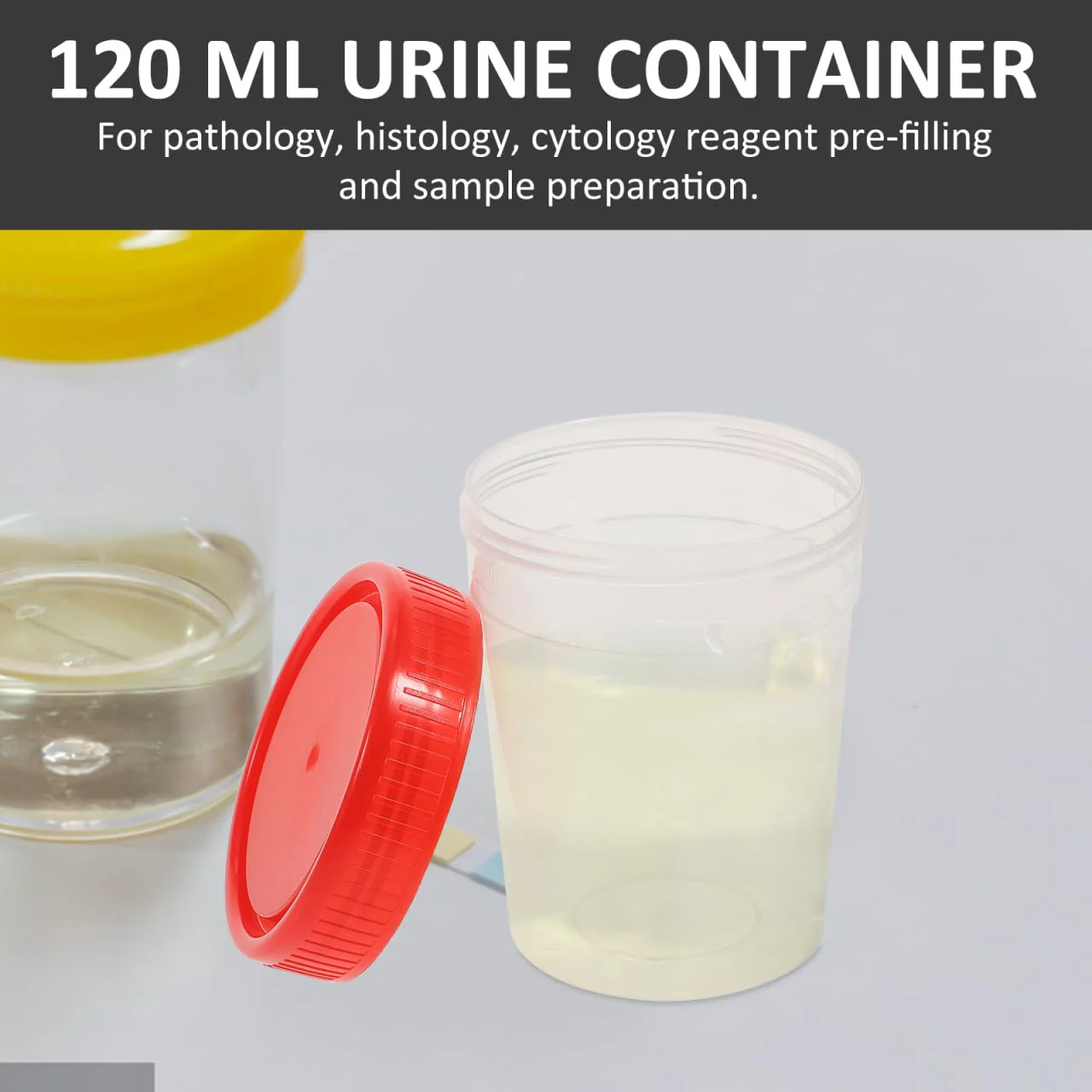 iplusmile 10 Pieces Urine Cups - 120 ml Sample Cup with Screw Lid Urine Sample Cup Urine Sample Cups Bottle with Graduated for Home Laboratory (Random Colour) - Image 6