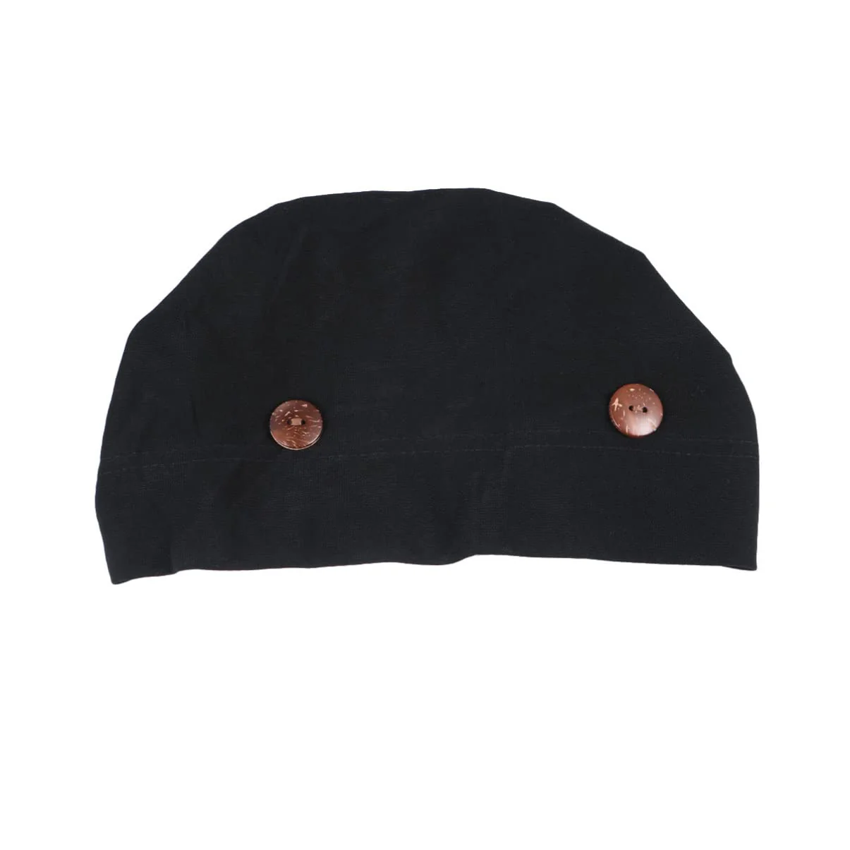 iplusmile Chemotherapy Hat with Buttons Turbans Hat Chemo Hat Headwear Sleep Cap Headwrap Cancer Slouchy Hat Peeling Hat Bouffant Hats for Women Black M - Image 4