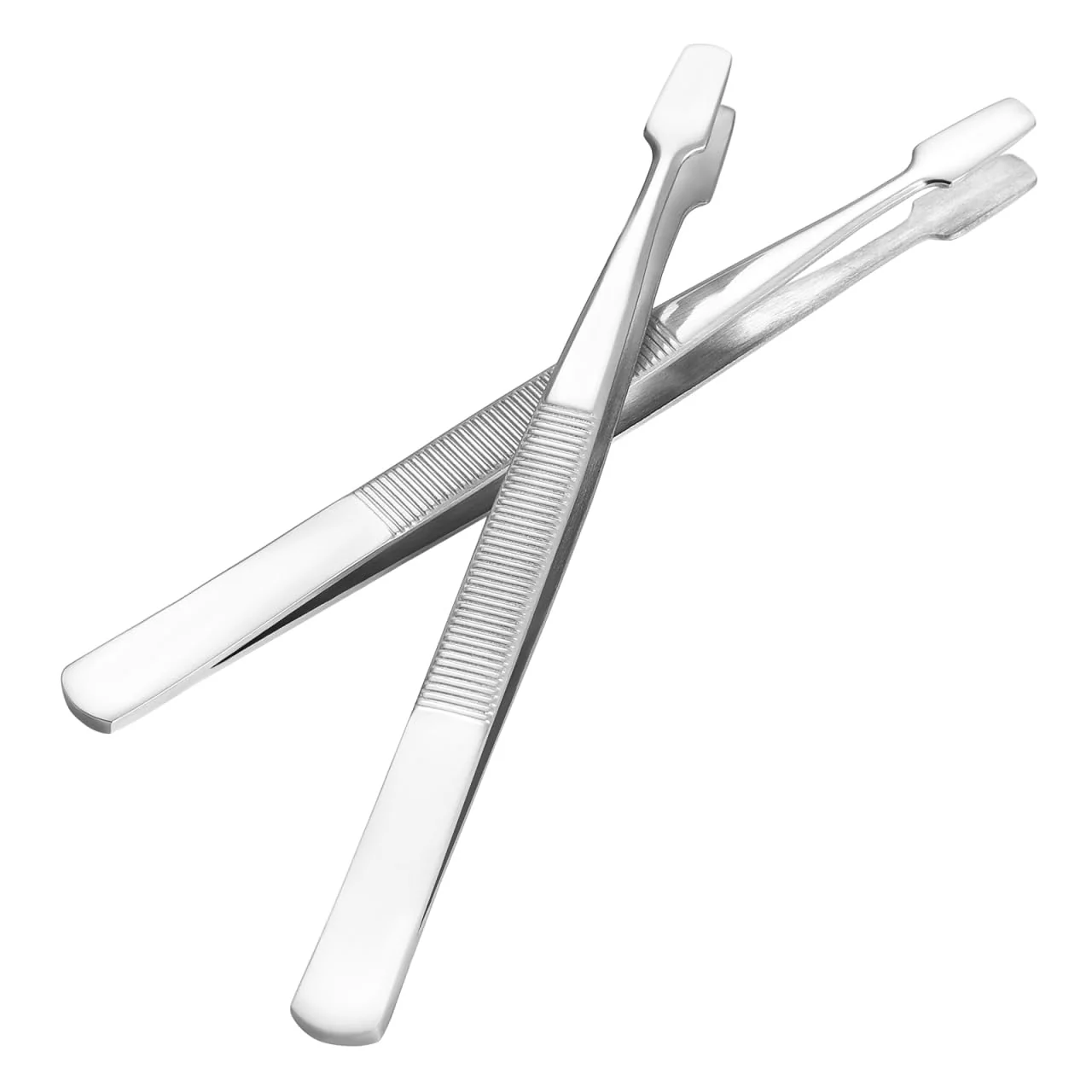 iplusmile Stamp Tweezers Set: 2 Pieces Stainless Steel Flat Wide Tweezers for Stamps, Photo Development, Craft Production - Image 8