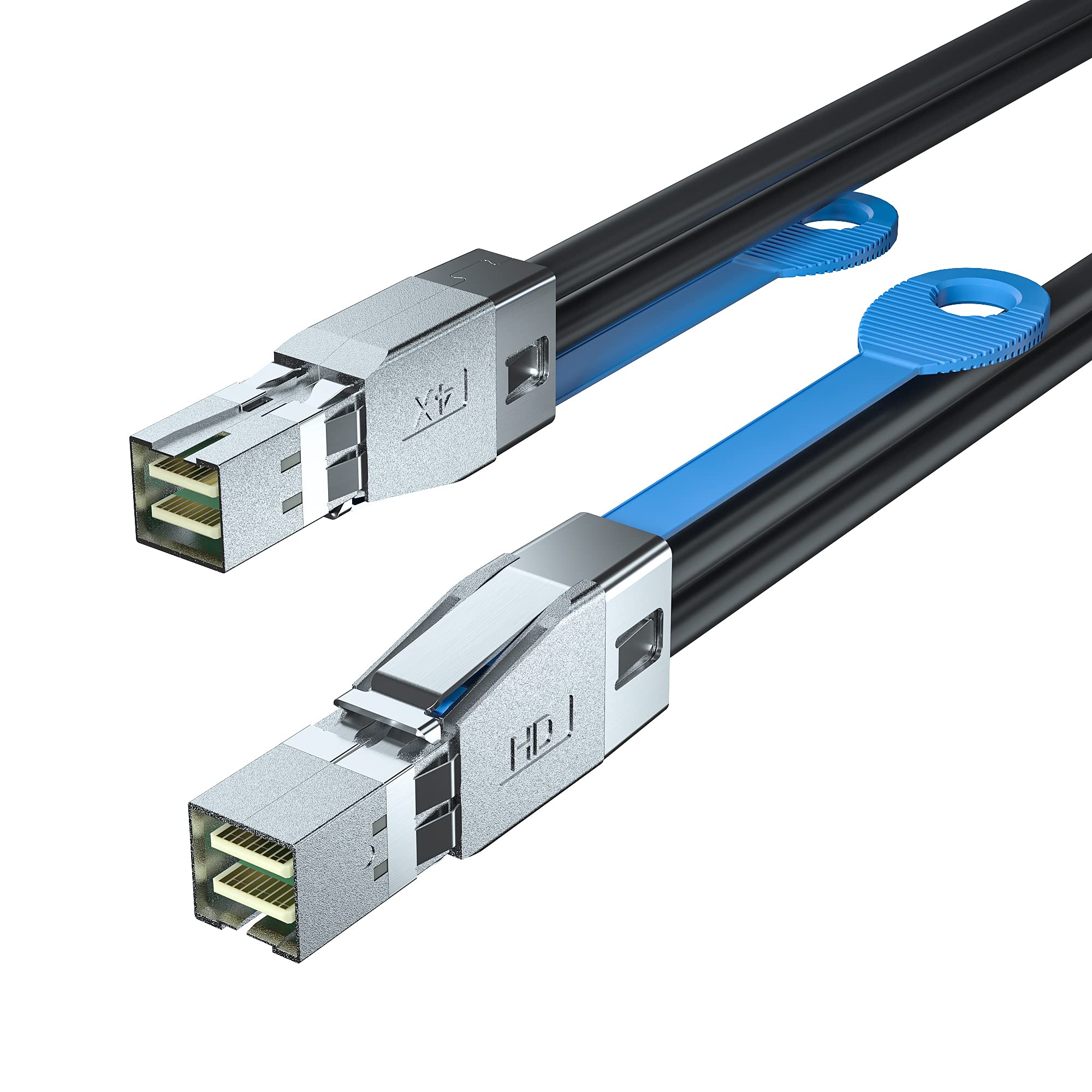 ipolex 12G External Mini SAS HD SFF-8644 to SFF-8644 Cable for Server, Raid Card & PCI Express Controller, 0.5-m(1.64ft) 8644 0.5m - Image 2