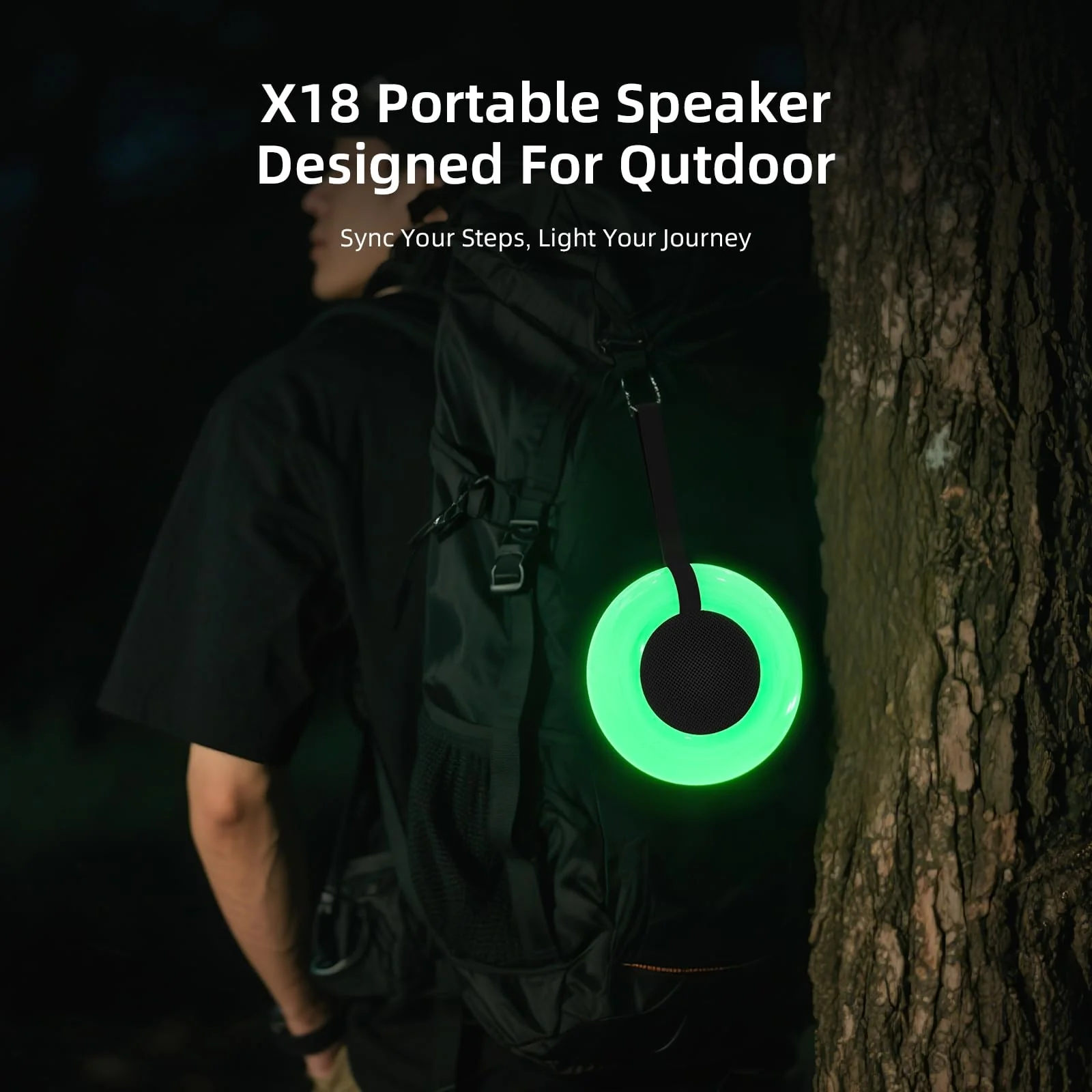 IPX7 Waterproof Speaker with Dynamic LED Light,Bluetooth Shower Speaker,Portable Bluetooth Speakers,Floating, True Wireless Stereo for Outdoor/Pool/Beach,BT5.3/TF-Card,Ideal Gifts(Black) Black - Image 3