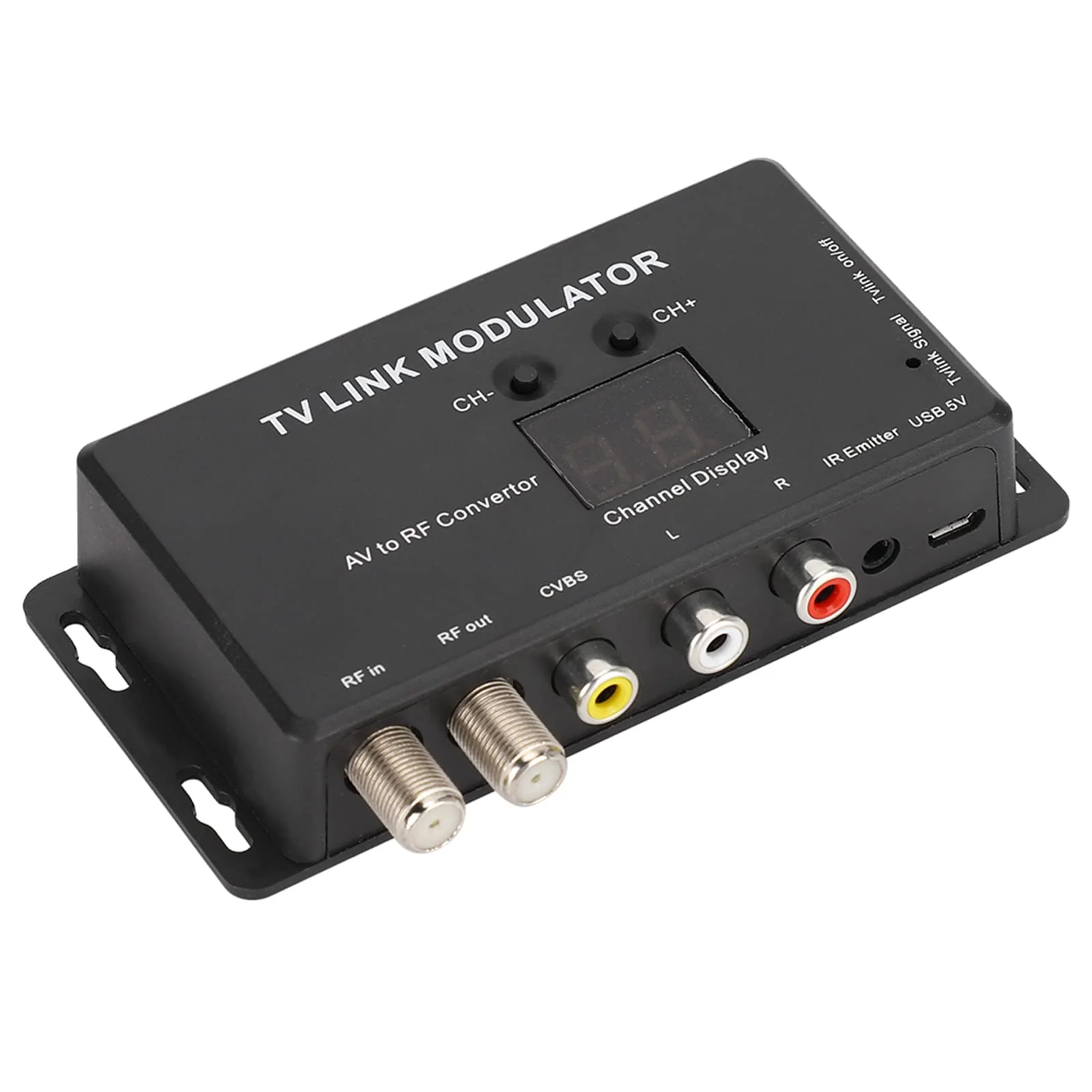 IR Modulator, TM70 UHF TV Link Modulator AV to RF Converter IR Extender Adapter with Channel Display, USB Cable, Receiving Cable - Image 6
