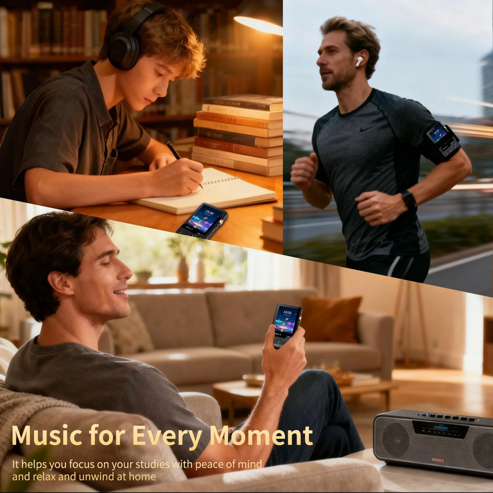 iRive3 MP3 Player Clear HiFi Stereo Sound 32GB Bluetooth Music Player with FM Radio Voice Recorder Expandable up to 128GB - Image 7