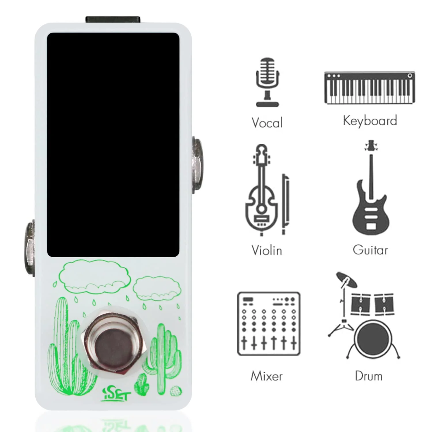 ISET Chromatic Tuner Pedal Tuner For Guitar Bass Violin And Other Chromatic Music Instruments - Image 6
