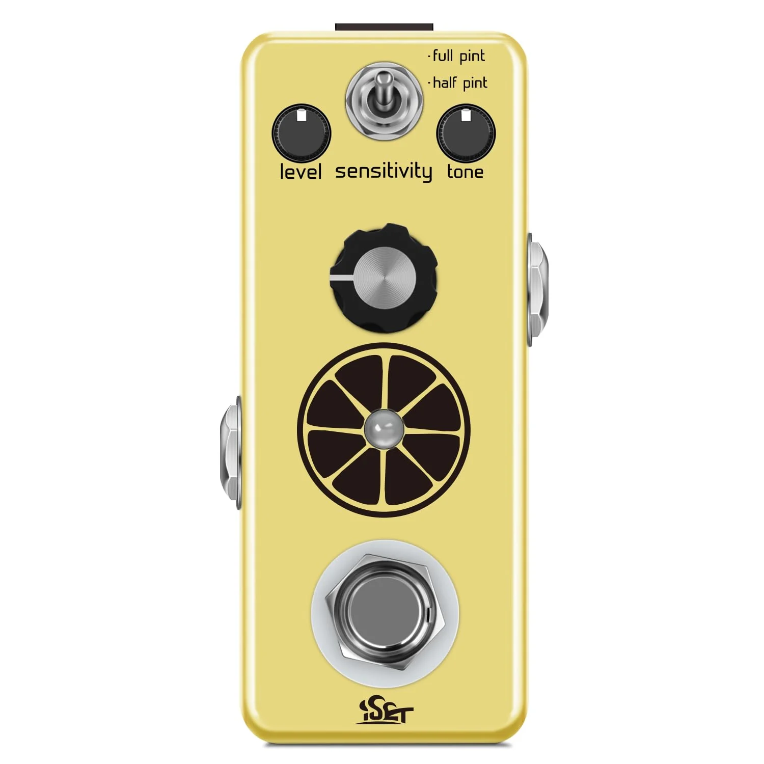 ISET Guitar Compress Pedal Mini Single Guitar Effect Pedal for Electric Guitar Bass True Bypass Lemon Compressor