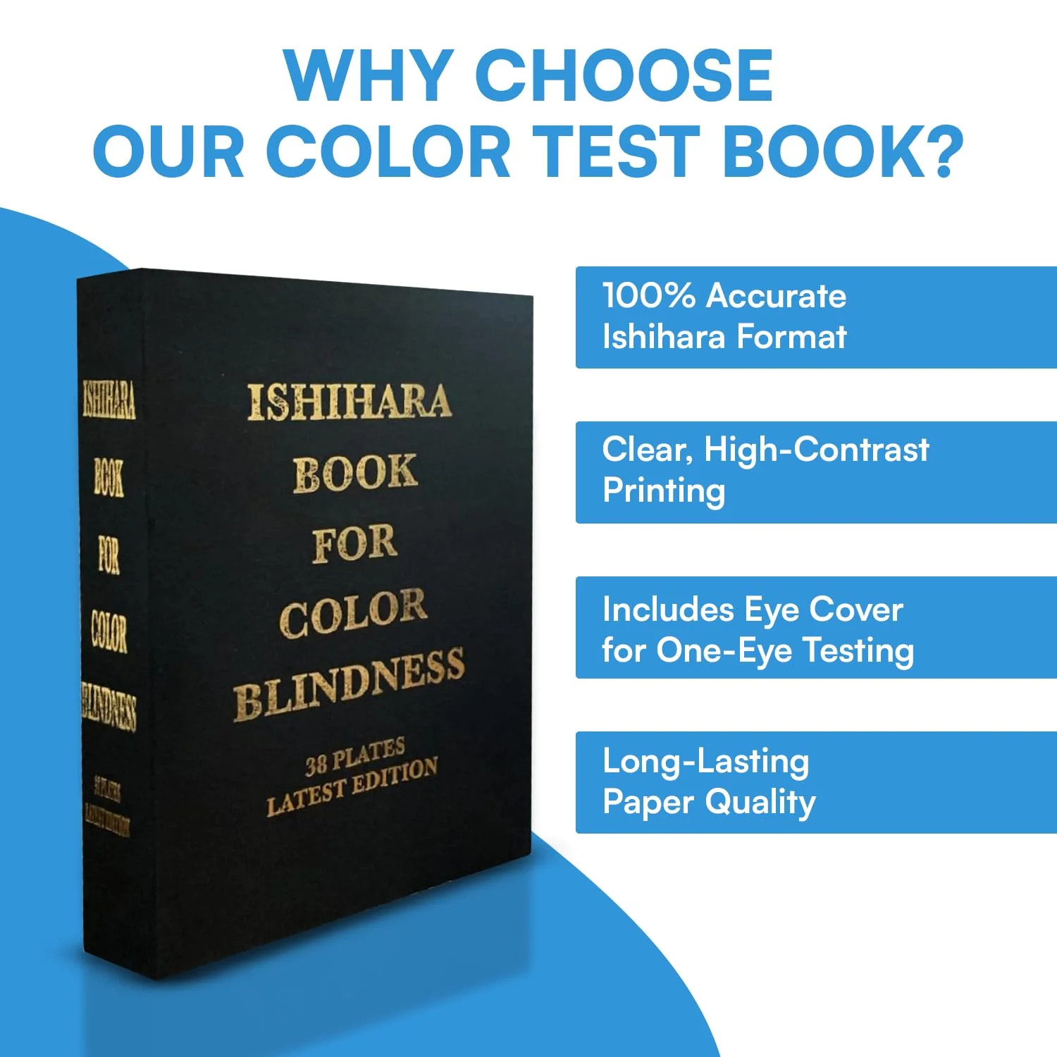 Ishihara Test Chart Books for Color Deficiency 38 Plates with User Manual and One Eye Occluder. - Image 5