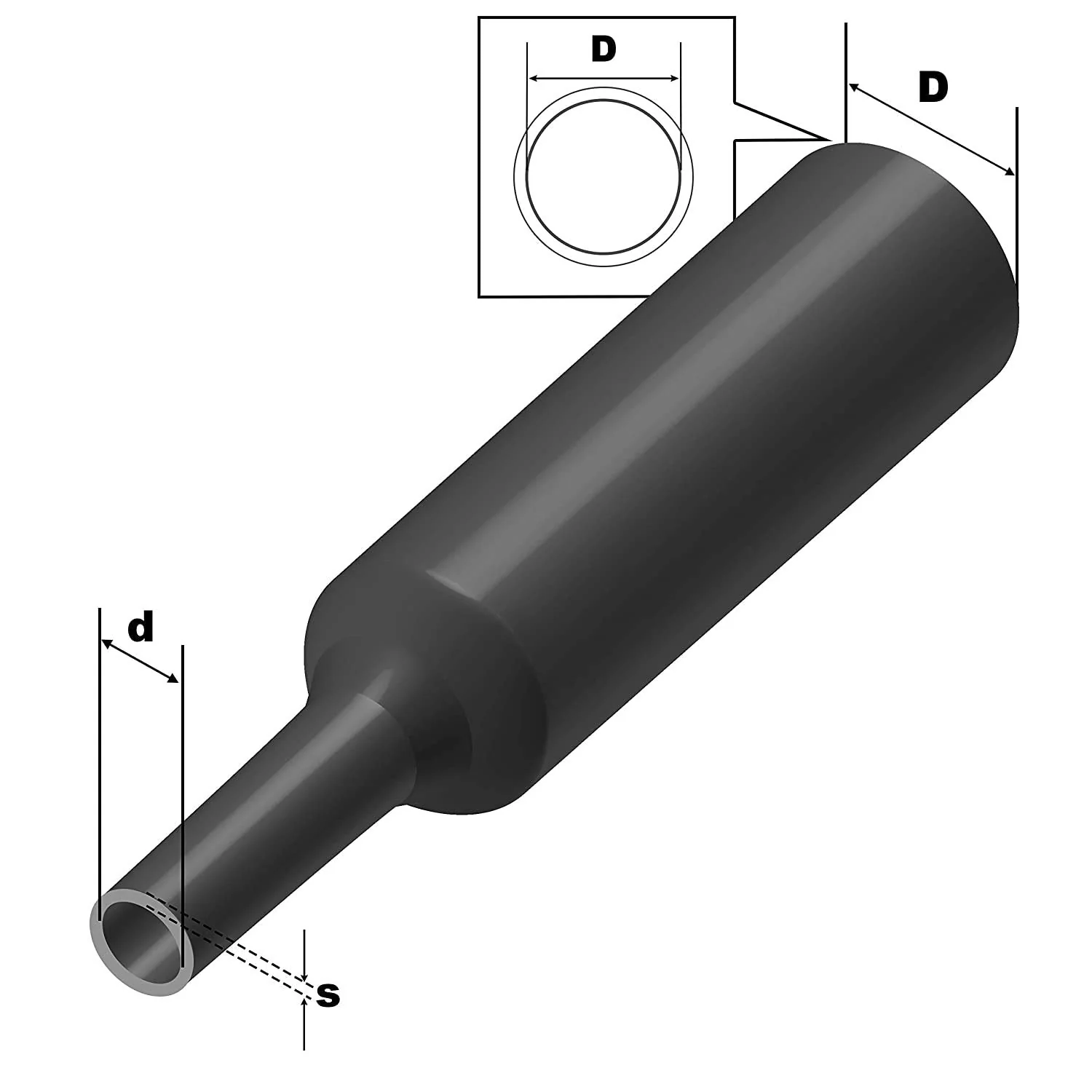 Isolatech Heat Shrink Tubing 2:1 Black Selection of 13 Diameters and 6 Lengths 30mm 1 metre. - Image 2