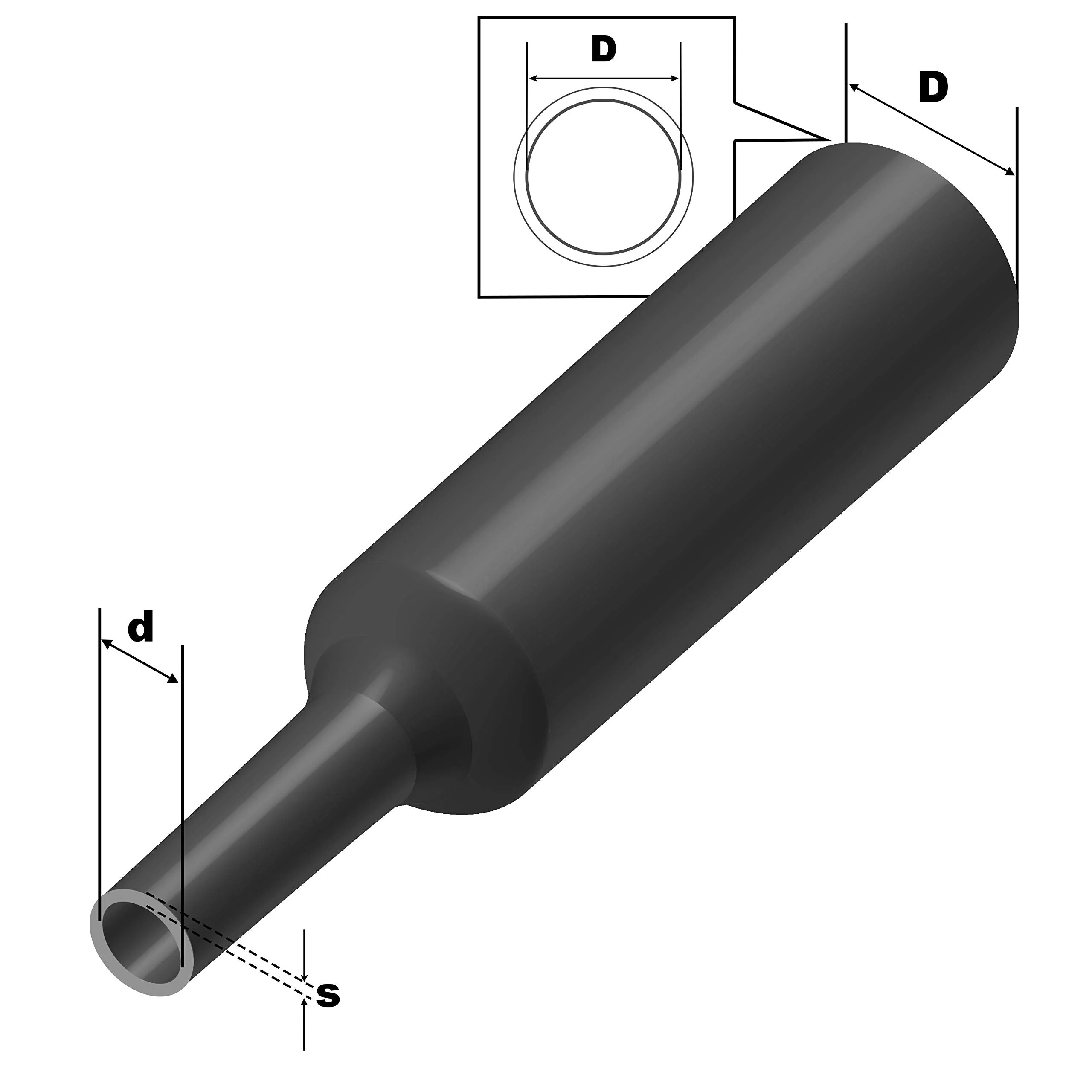 ISOLATECH Heat Shrink Tubing Sold by the Metre White with Adhesive Various Diameters and Lengths Shrink Ratio 3:1 Set Polyolefin for Insulating Cables Solder Joints Unlabeled UV Resistant Ø15mm Length: 1 M. - Image 2