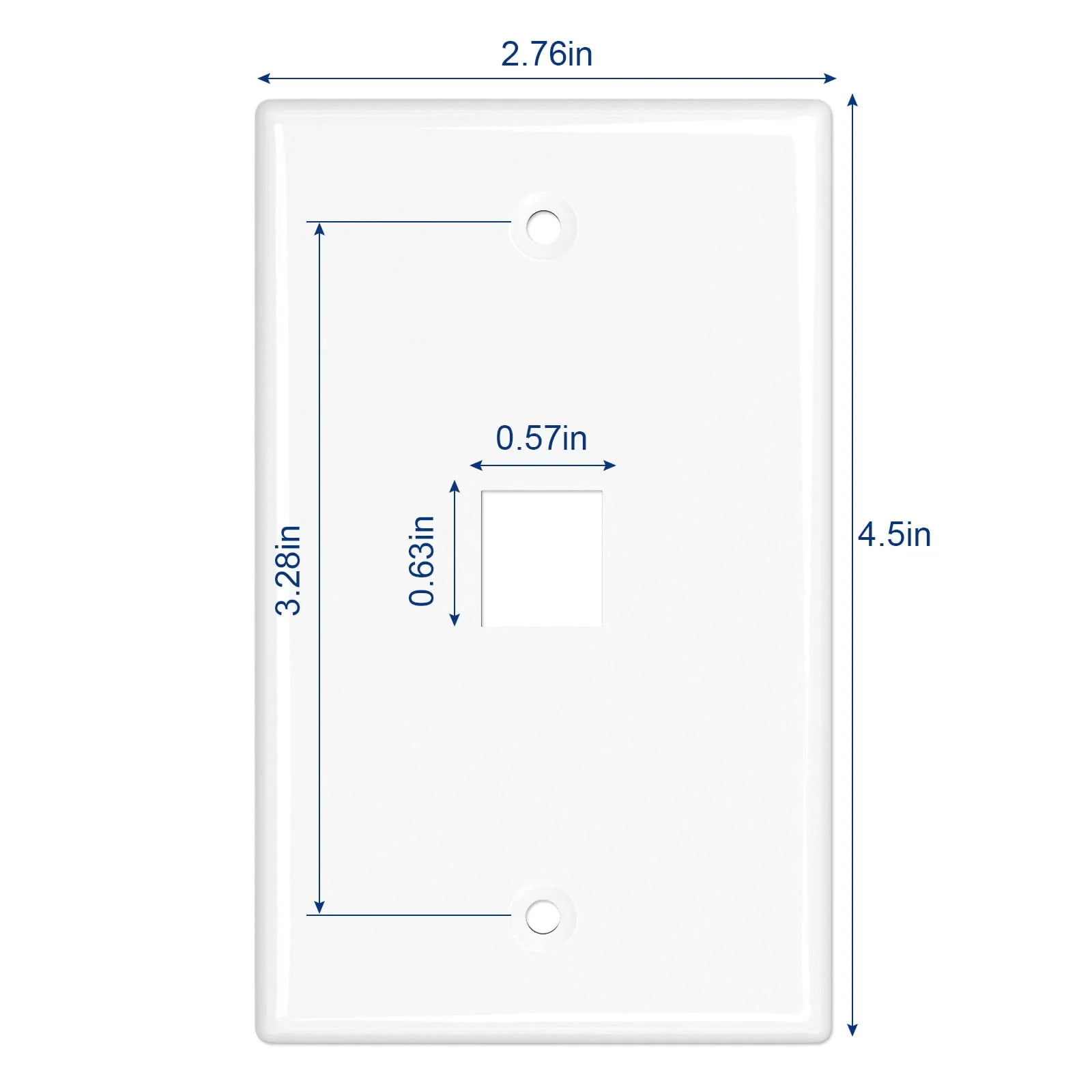Iwillink 1-Port Keystone Wall Plate 10-Pack, Low Profile Ethernet Wall Plates for Keystone Jack, White - Image 4