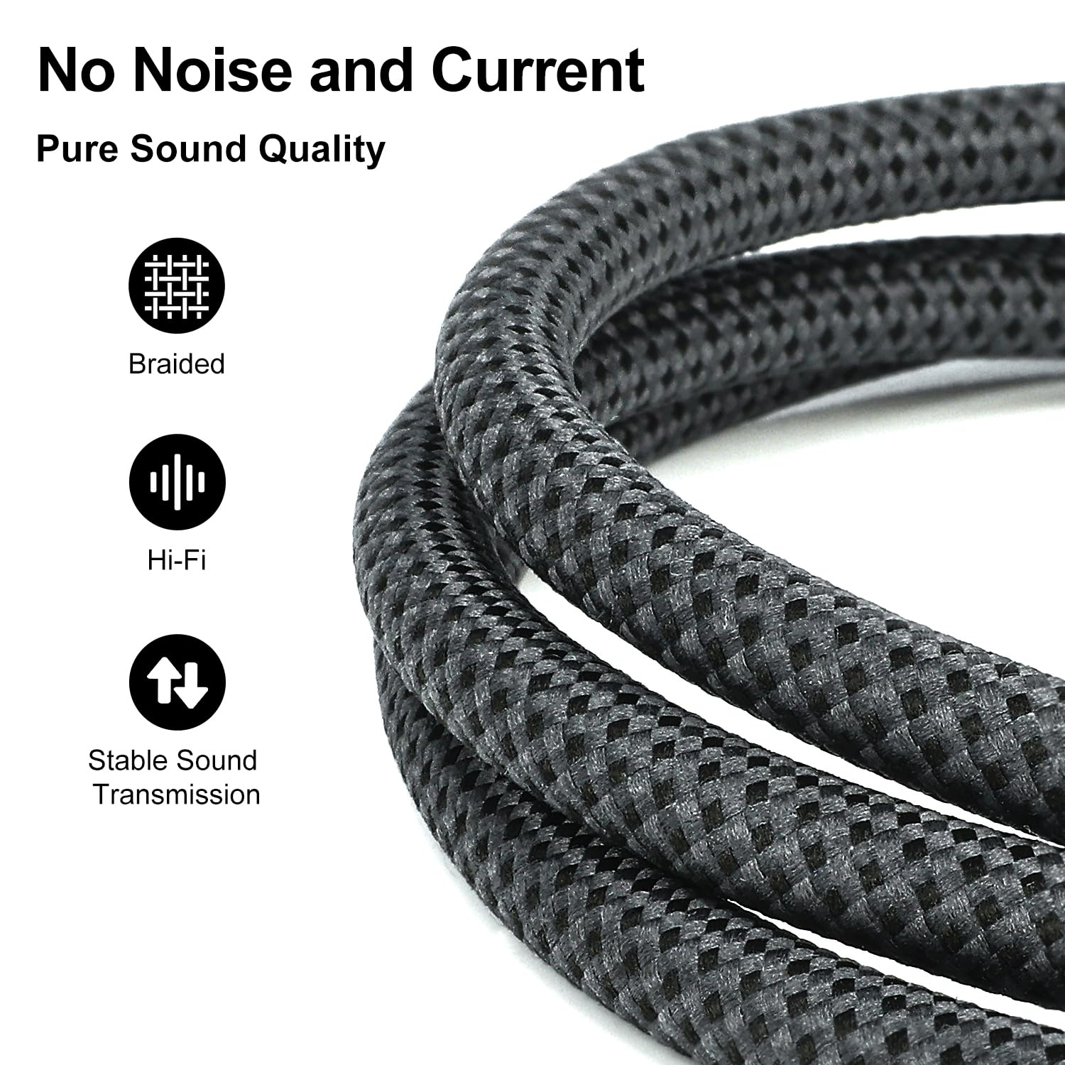 J&D USB C to 6.35 mm 1/4 inch TS Guitar Audio Cable, Audio Recording, Bass, Electronic Piano Microphone Cord Compatible with iPhone 16 Pro Max/16 Pro/16 Plus/16/15/15 Pro Max/15 Pro/15 Plus, 10 Feet Blue - Image 6