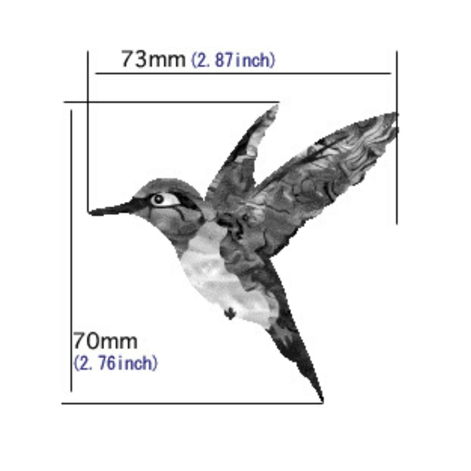 Jacamow Guitar and Bass Instrument Inlay Sticker Hummingbird - Image 6