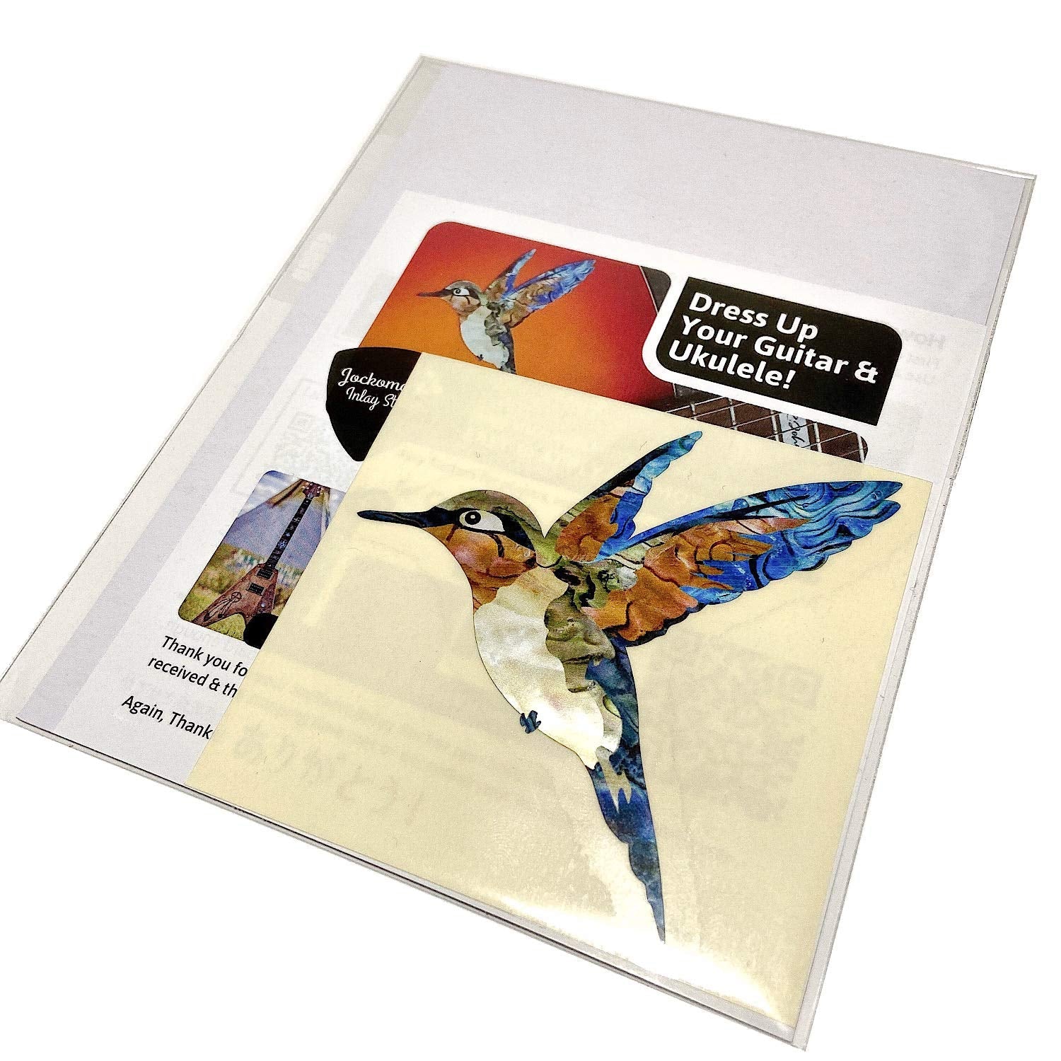 Jacamow Guitar and Bass Instrument Inlay Sticker Hummingbird - Image 7