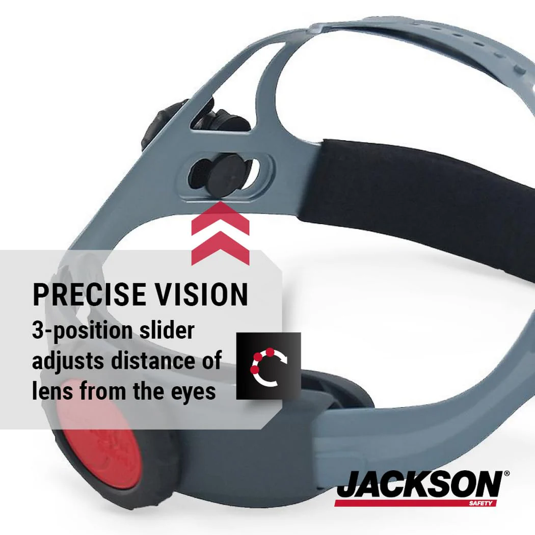 Jackson Safety 370 Speed Dial Replacement Ratcheting Headgear for Welding Helmets - Oversized Adjuster, Adjustable Sliders, Hood Locks Up/Down, Rear Swivel Headband, Washable Sweatband - Made in USA - Image 4