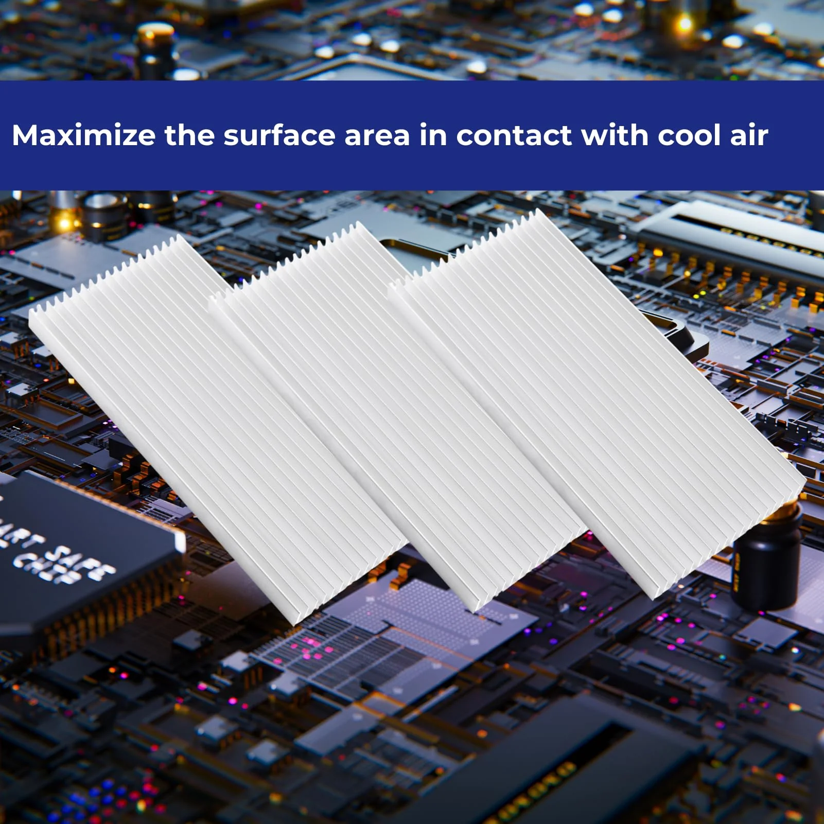 Jadeshay Heat Sink, 1 Piece Aluminium Heat Sink Heatsink LED for High Performance LED Light Transistor Semiconductor Devices, 300 x 140 x 20 mm - Image 4