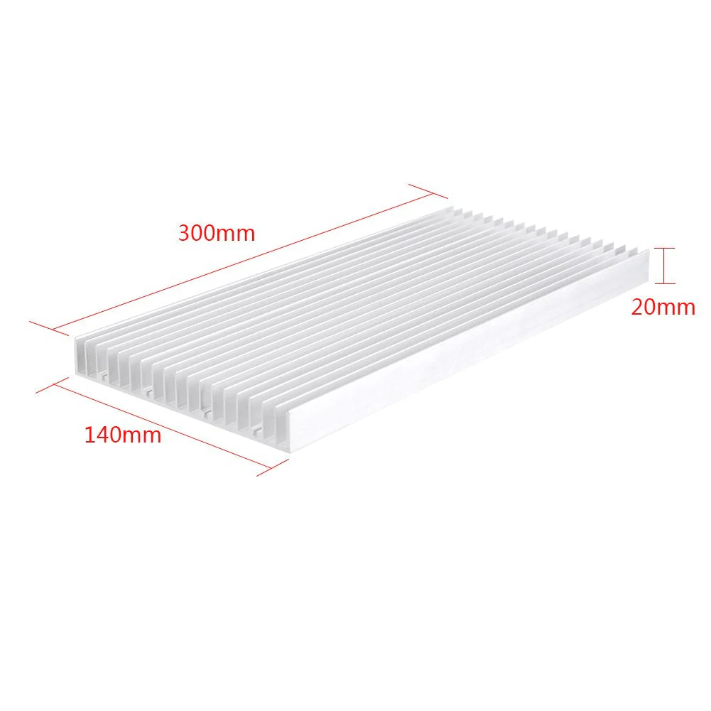 Jadeshay Heat Sink, 1 Piece Aluminium Heat Sink Heatsink LED for High Performance LED Light Transistor Semiconductor Devices, 300 x 140 x 20 mm - Image 8