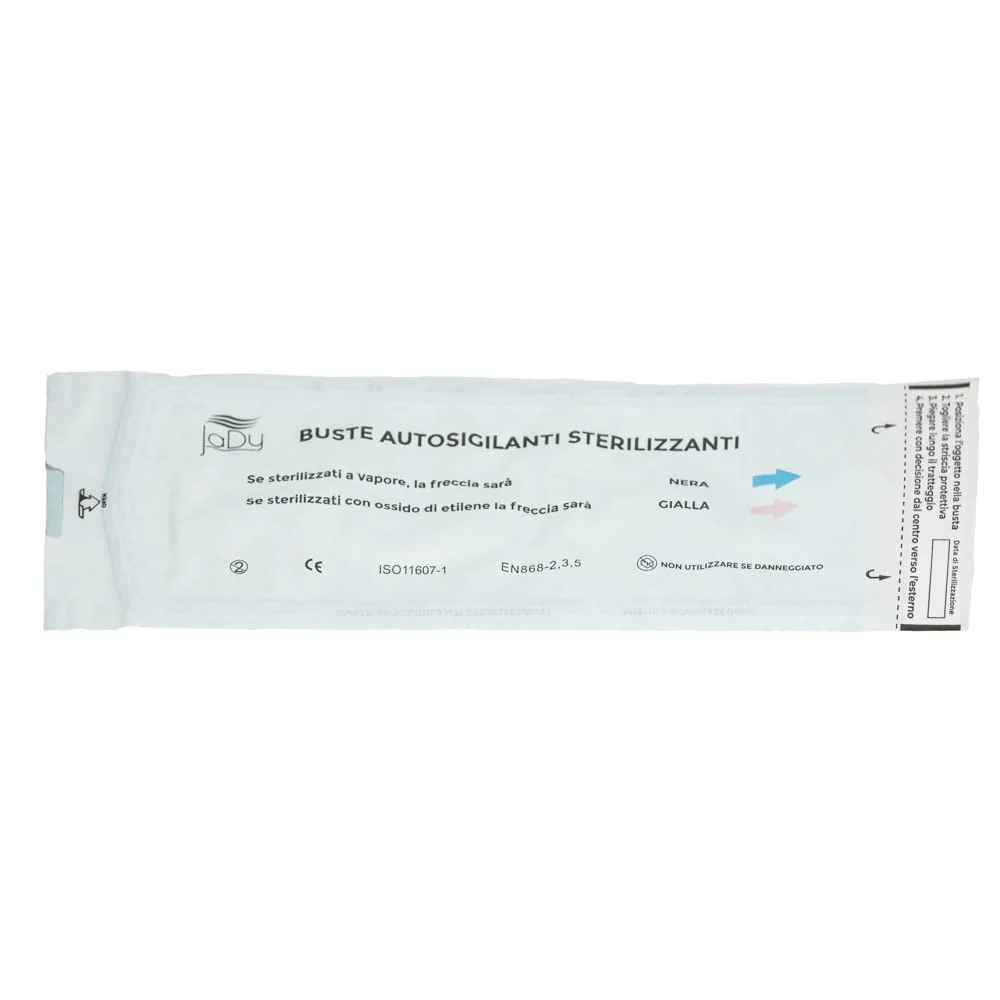 JaDy - Self Sealing Sterilization Bags | Suitable for Professional Use | Pack of 200 | Size 90 x 260 mm Clear Medium Plastic - Image 5