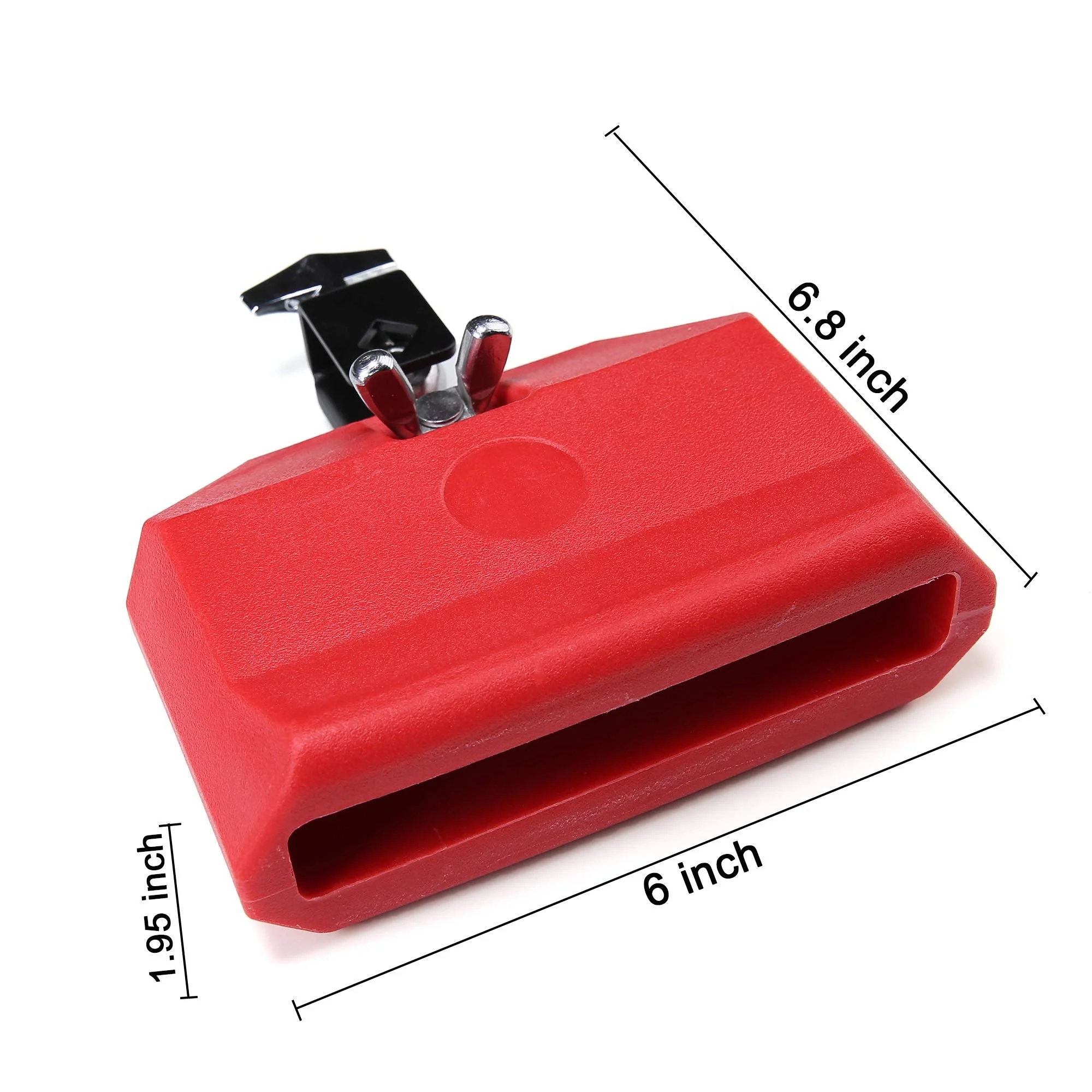 Jam Block, Red Musical Percussion Block, Latin Drum Instrument, Plastic - Image 2