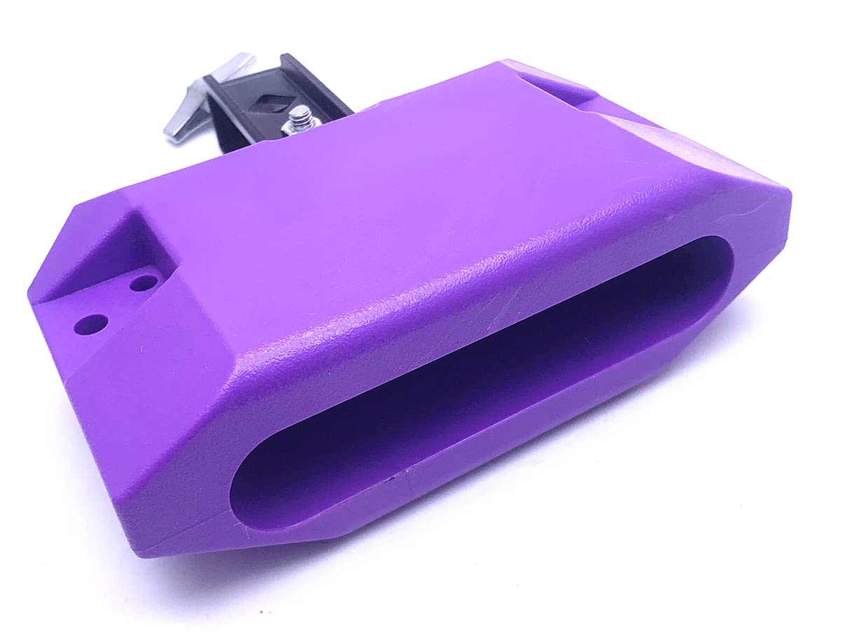 Jam Drum Block Latin Percussion Musical Instrument Plastic with 3 Sided Mount Medium Pitch (Purple) Purple - Image 3
