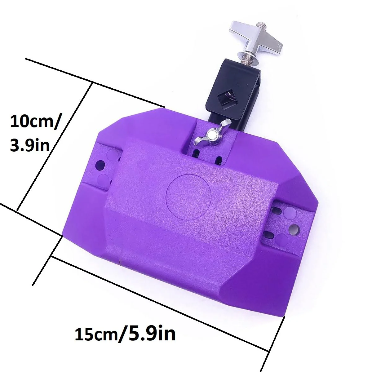 Jam Drum Block Latin Percussion Musical Instrument Plastic with 3 Sided Mount Medium Pitch (Purple) Purple - Image 6