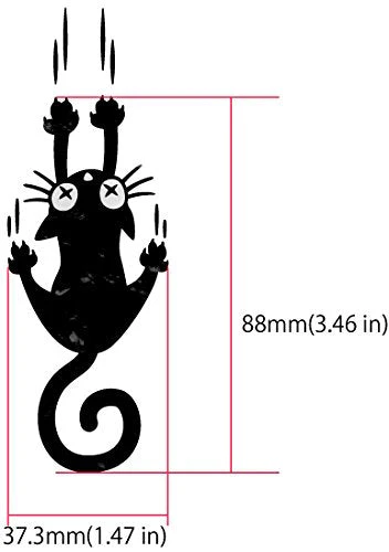 Jamow B-300RC-WT Ripping Slipping Cat - Inlay Sticker for Cats, Guitars and Bass Musical Instruments (WT) White - Image 3