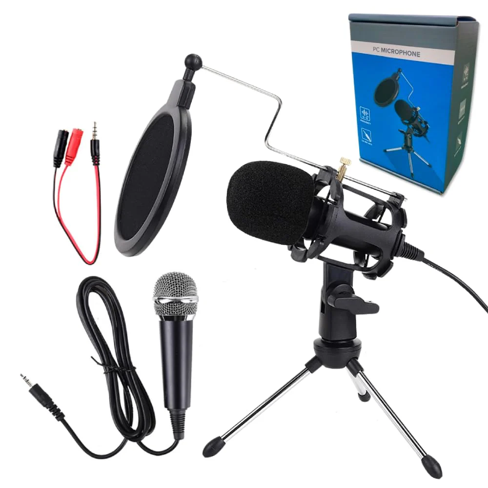 Japard Gaming USB Microphone for PC High Sensitivity, Mini Condenser 3.5 mm Plug for iPhone iPad Android, Broadcast Music Recording Set for Computer Meeting Podcast - Image 9
