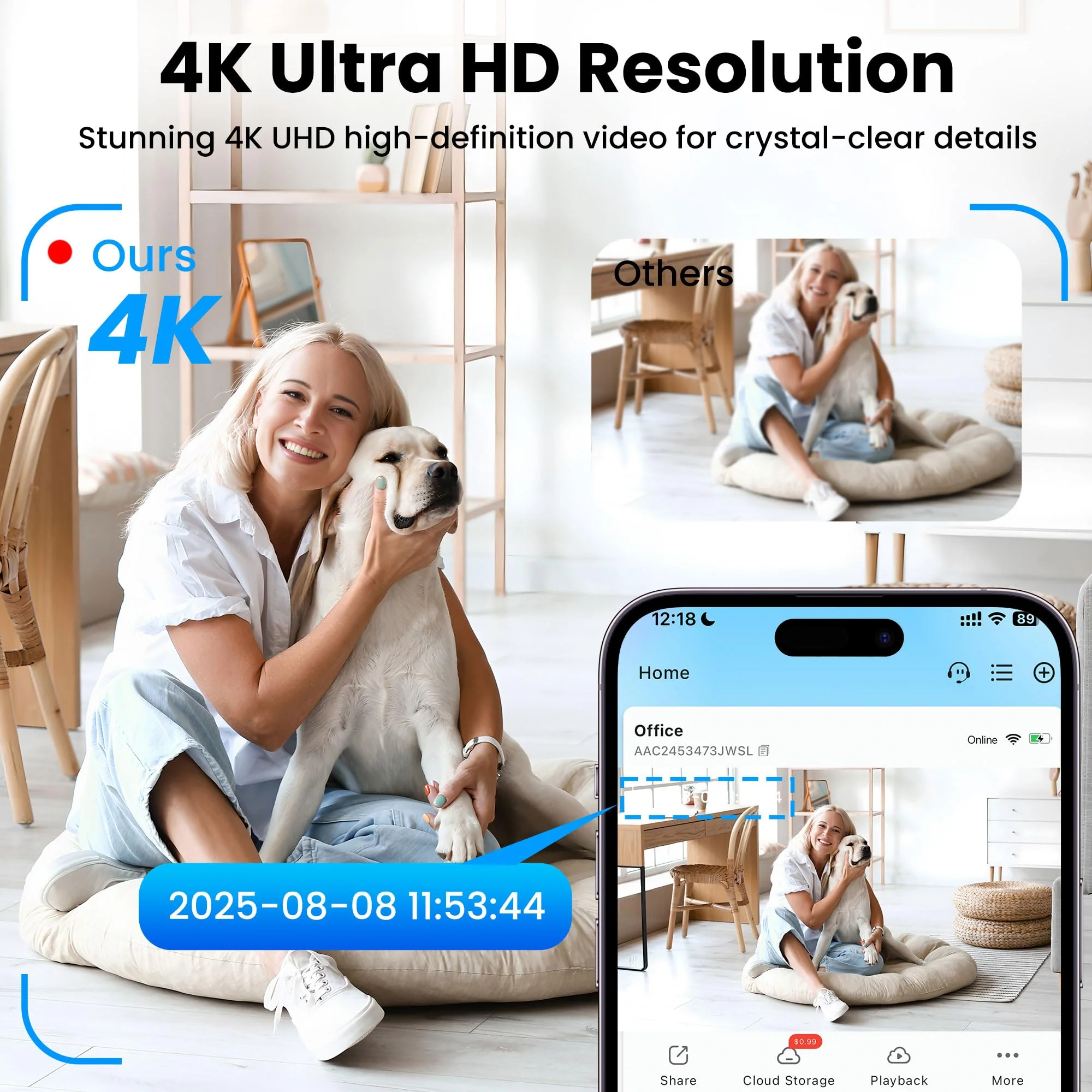 javiscam 2026 Upgraded 4K Spy Camera, Mini Hidden WiFi Camera with Live View, Plug-in Indoor Security Cam, 24/7 Recording, Motion Alerts, Night Vision, Cloud & TF Storage 1 pack - Image 4