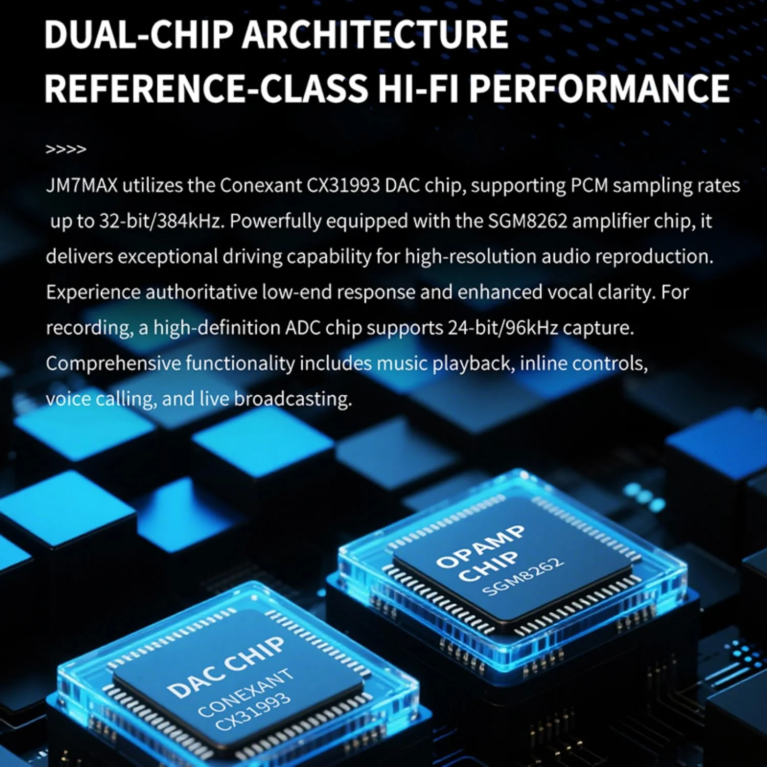 JCALLY JM7 MAX USB-C to 3.5mm Headphone DAC Amplifier CX31993 + SGM8262, Type-C to 3.5mm Digital Audio Decoding for iPhone, Samsung Galaxy, iPad & Android Phone - Image 3