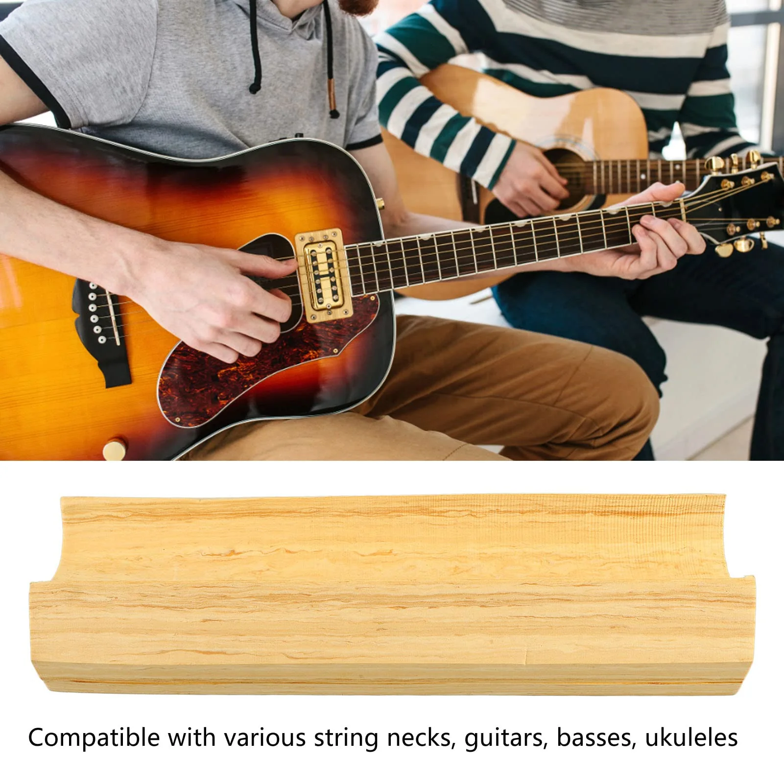 Jeanoko Guitar Support Pillow, Long Service Life Anti Skid Guitar Neck Rest Easy To Carry High Adaptability Wide Application for Violins for Bass Cork Guitar Support Pillow String - Image 3
