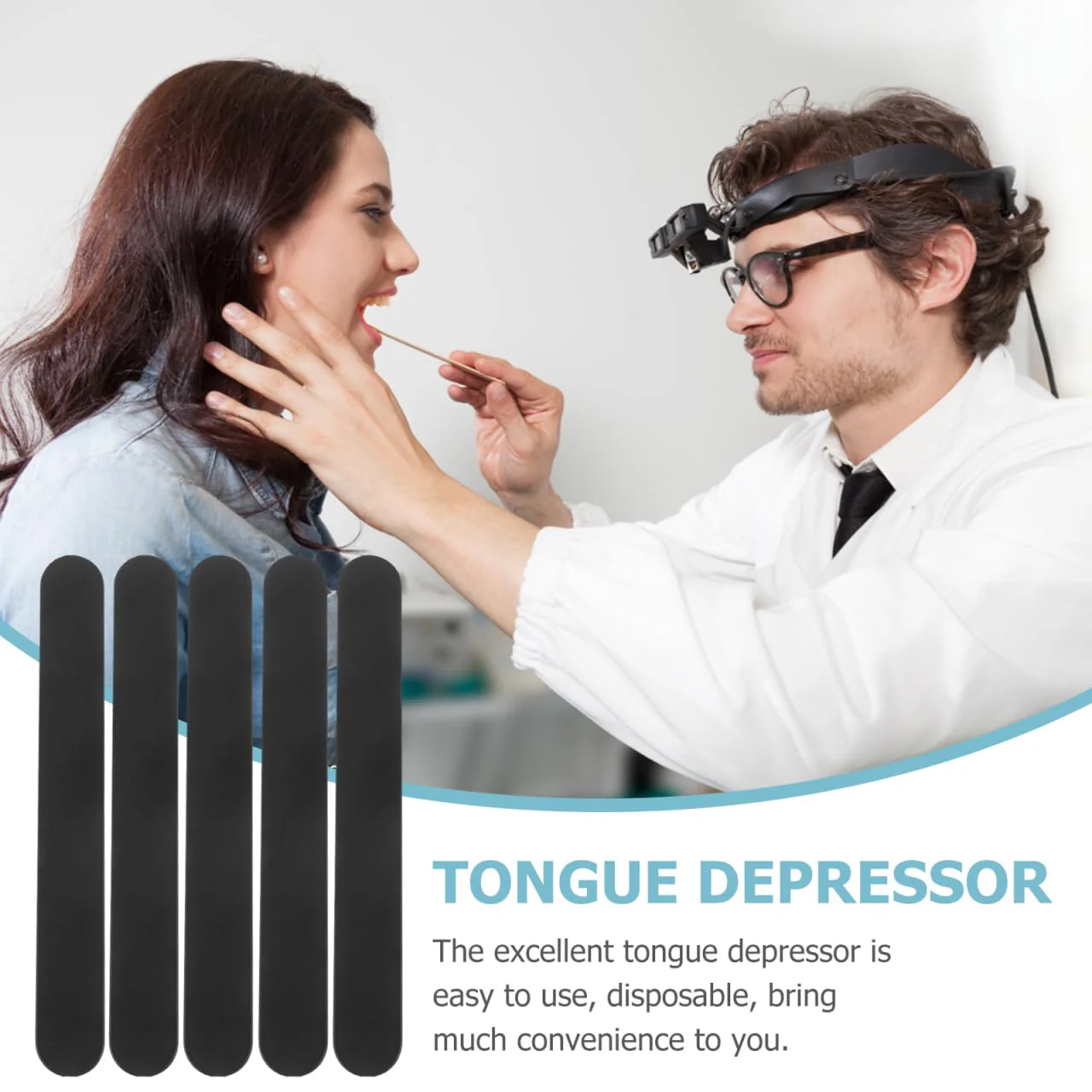 JECOMPRIS Plastic Tongue Scraper Lip Cheek Retractors Pack of 25 Oral Care Tongue Depressors Plastic Tongue Scraper Stirring Rod Tool for Laboratory Black - Image 3