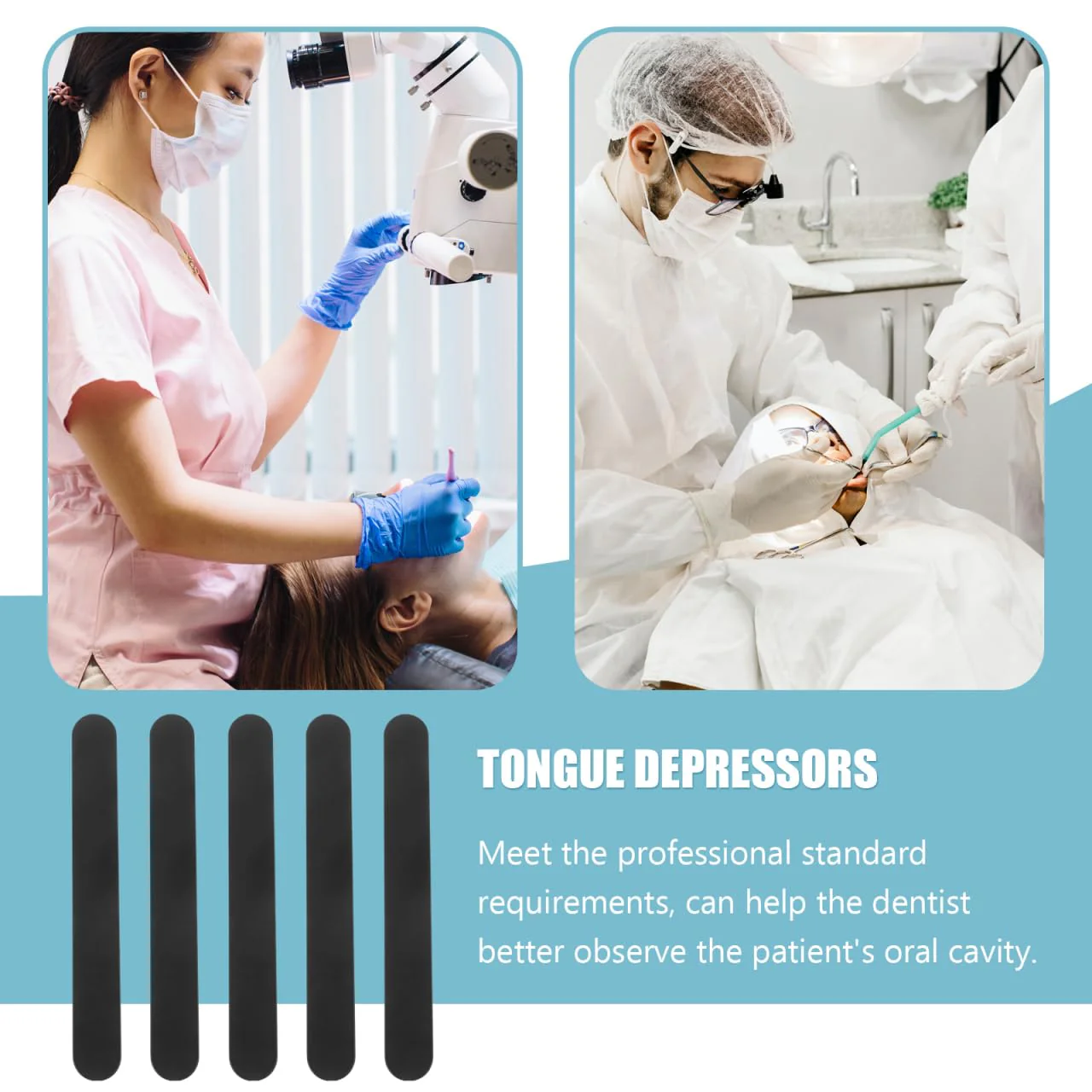 JECOMPRIS Plastic Tongue Scraper Lip Cheek Retractors Pack of 25 Oral Care Tongue Depressors Plastic Tongue Scraper Stirring Rod Tool for Laboratory Black - Image 4