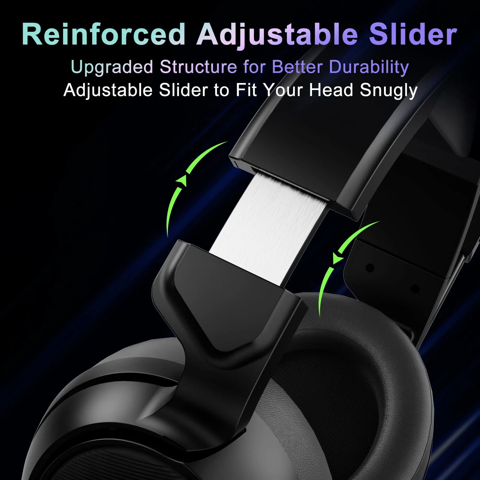 Jeecoo V20U USB Pro Gaming Headset for PC - 7.1 Surround Sound Headphones with Noise Cancelling Microphone- Memory Foam Ear Pads RGB Lights for Laptops - Image 6
