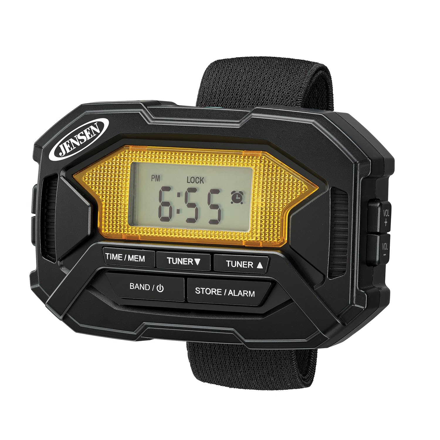 Jensen SAB-60 Armband Digital AM/FM Stereo Radio with Clock and Earbuds, Black, SAB-60 - Image 6