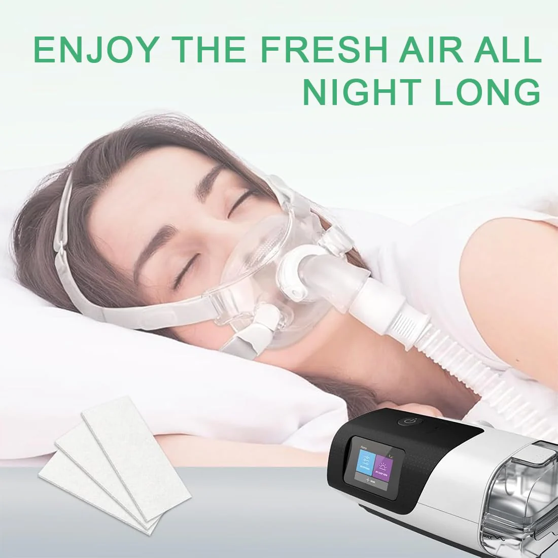 JEYORZY 20pcs Disposable Air Filter Accessories, CPAP Filter, Compatible with ResMed AirSense 10, ResMed AirCurve 10, ResMed S9 and ResMed AirStart. Improve Your CPAP Experience, Premium CPAP Air White-20 Pieces - Image 5