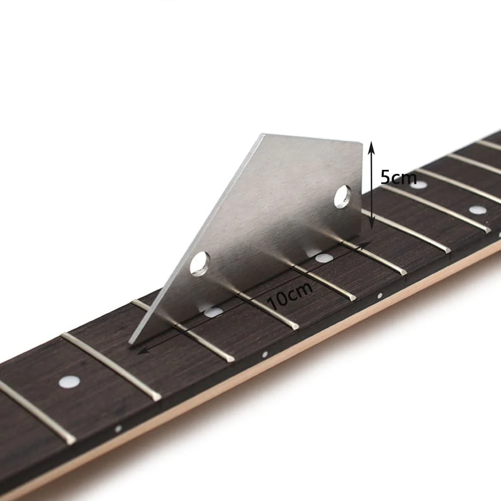 jiayouy Set of 14 Pieces Luthier Tools Set Guitar Neck Notched Straight Edge 9pcs Guitar Radius Gauge String Action Gauge Ruler Fret Rocker Fret Leveling Beam for Guitar and Bass Setup Tool - Image 4