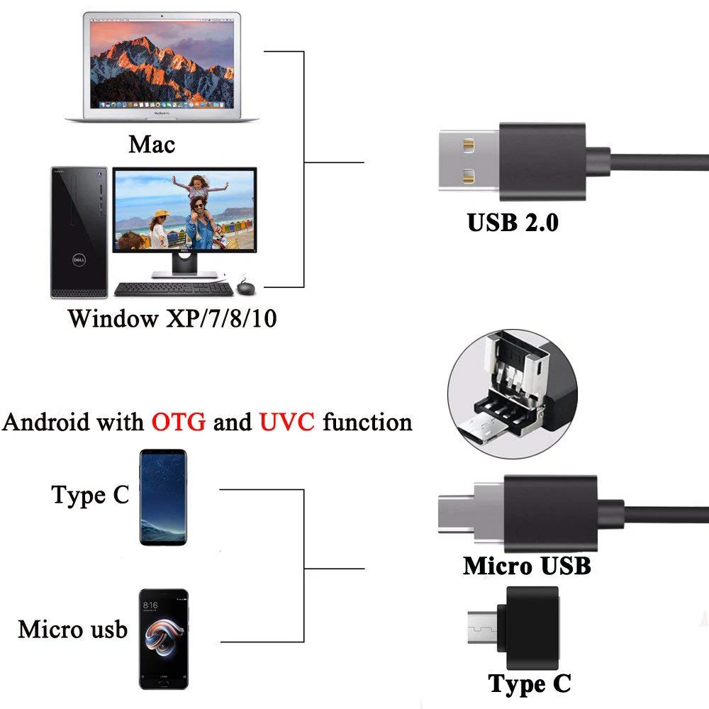 Jiusion Original 40-1000X USB Microscope with Portable Carrying Case, Digital Magnification Endoscope Camera 8 LEDs Metal Base for Android Phone and Tablet, Windows Mac Linux Chrome - Image 5