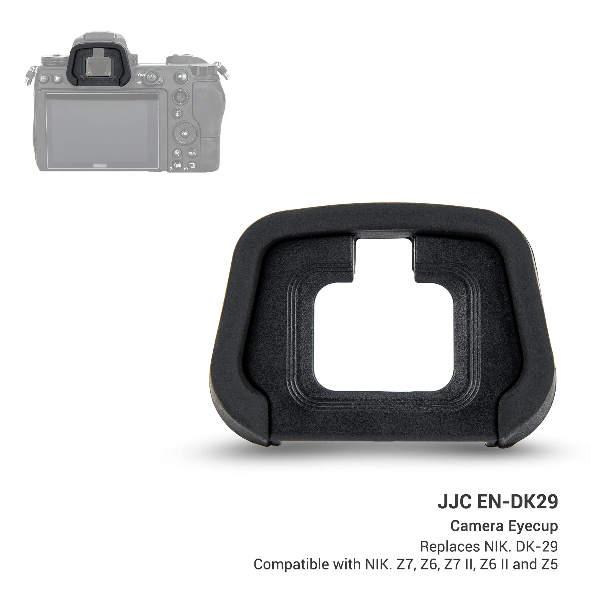 JJC 2 Pack DK-29 Eyepiece Eyecup for Nikon Z7 II Z7 Z6 III Z6 II Z6 Z5,Soft Silicone Extended Viewfinder Replace Nikon DK-29 Rubber Eye Cup - Image 7