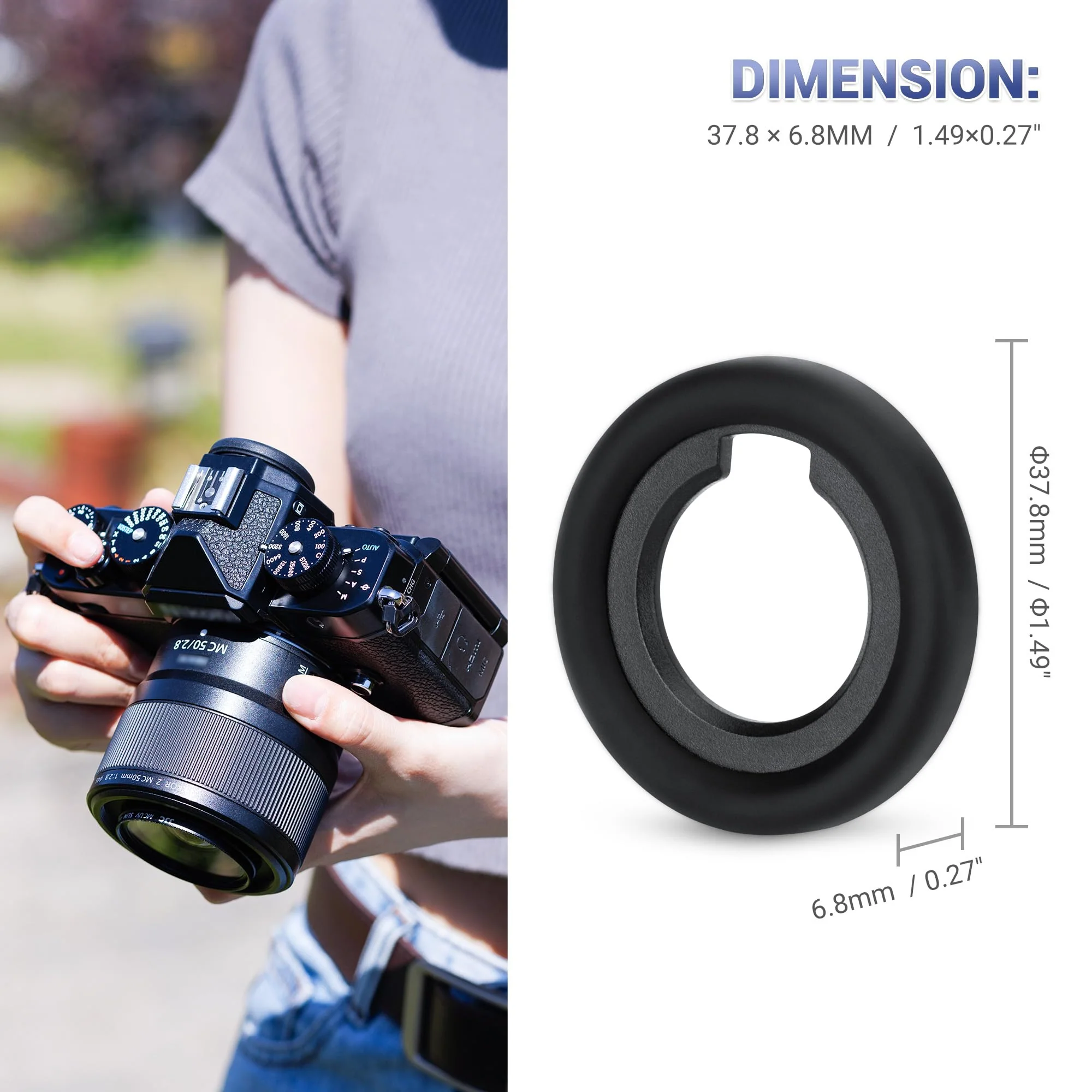 JJC 2-Pack DK-33 Eyecup Eye Cup Eyepiece for Nikon Zf Z8 Z9 Cameras, Z8 Z9 Zf Round Eyepiece Viewfinder Extender, Replaces Nikon DK-33 Eyecup, Soft Silicone Material, Not Affect The Use of LCD Screen Nikon DK-33 Eyecup Replacement - Image 7