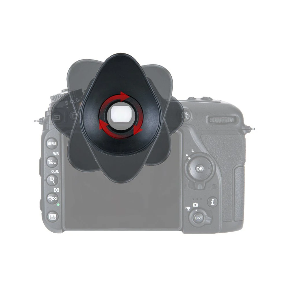 JJC 2 Types Eyecup Eyepiece Viewfinder for Nikon D780 D750 D610 D3500 D3400 D3300 D5600 D5500 D7500 D7200, 360° Rotatable Oval Design + Original Eyeshade Replaces Nikon DK-21/DK-23 Eye Cup - Image 5
